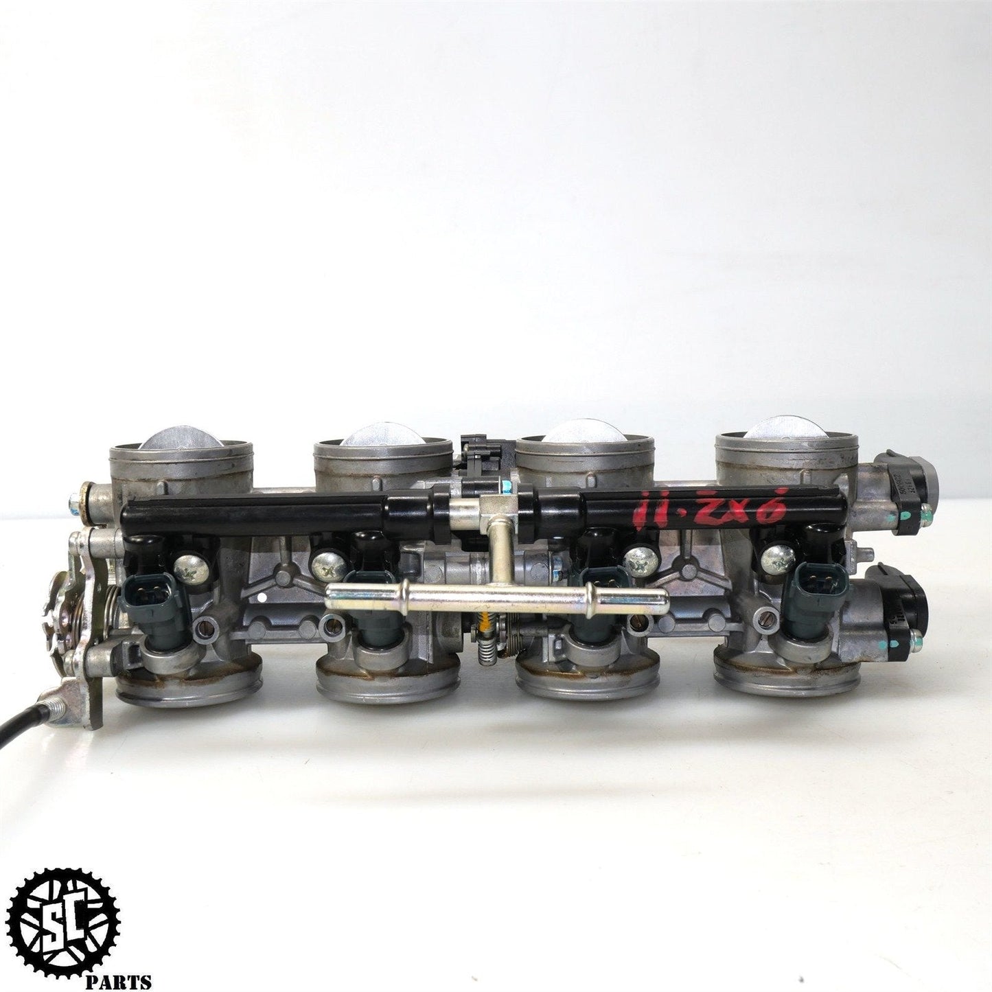 2009-2012 KAWASAKI NINJA ZX6R THROTTLE BODIES MAIN FUEL INJECTORS TESTED K15