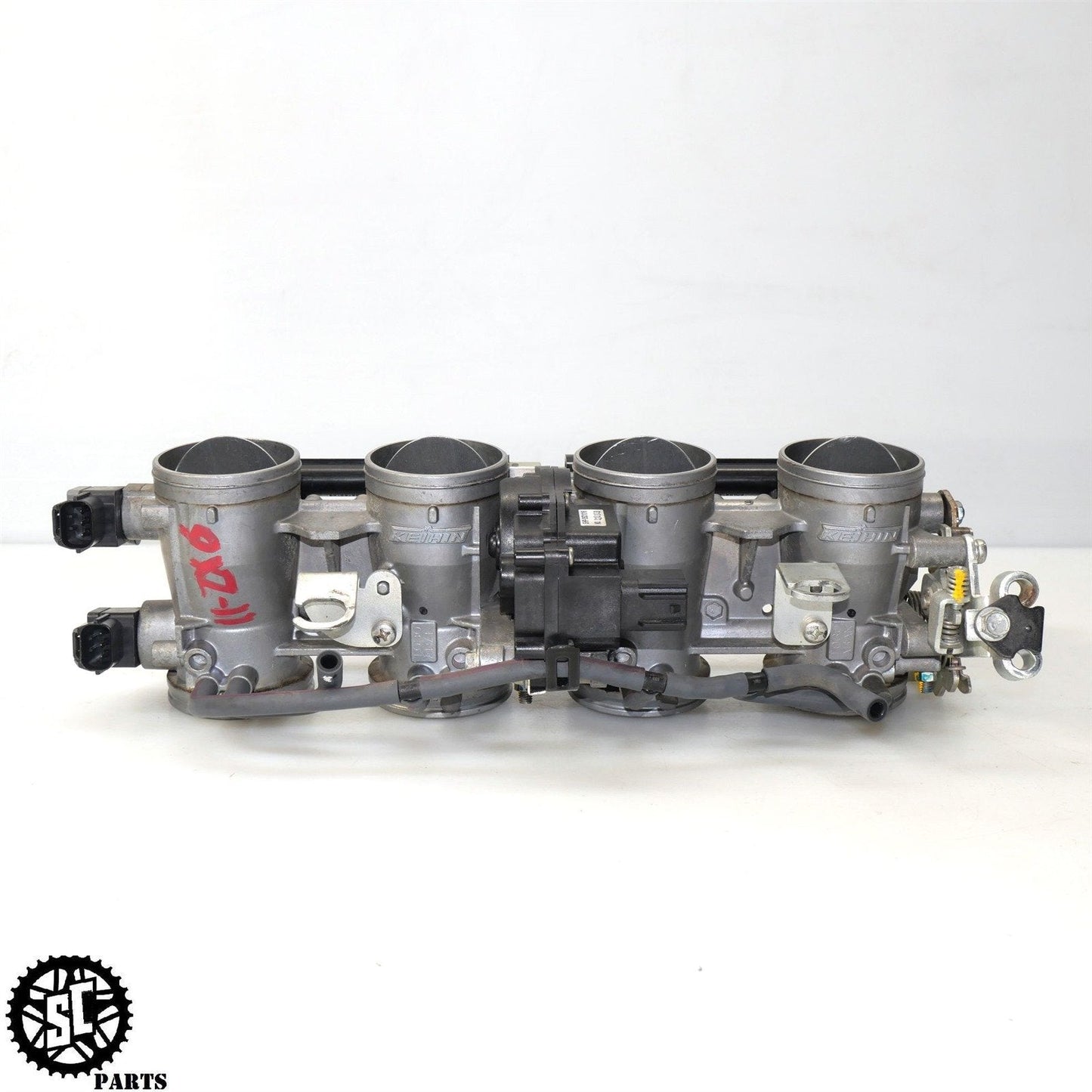 2009-2012 KAWASAKI NINJA ZX6R THROTTLE BODIES MAIN FUEL INJECTORS TESTED K15