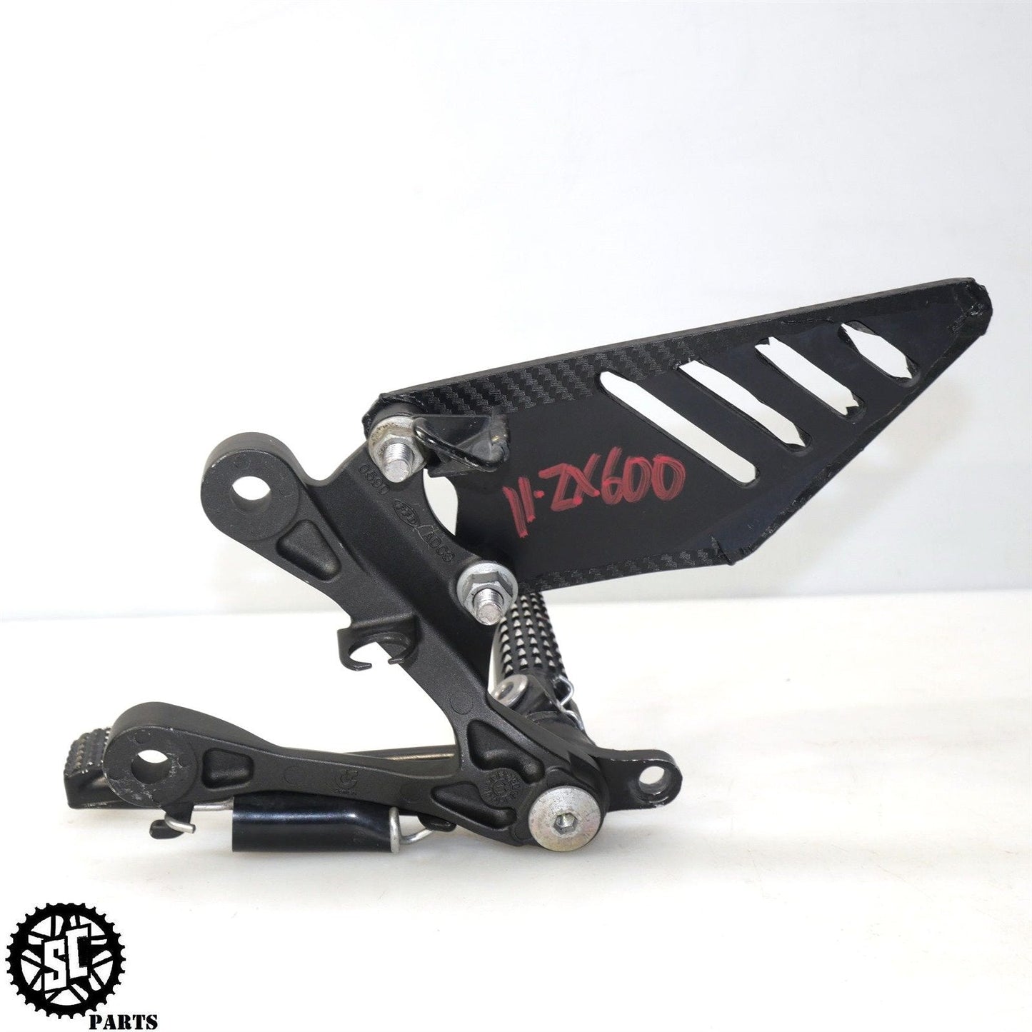 2009-2012 KAWASAKI NINJA ZX6R FRONT RIGHT REARSET FOOT PEG BRAKE PEDAL K63