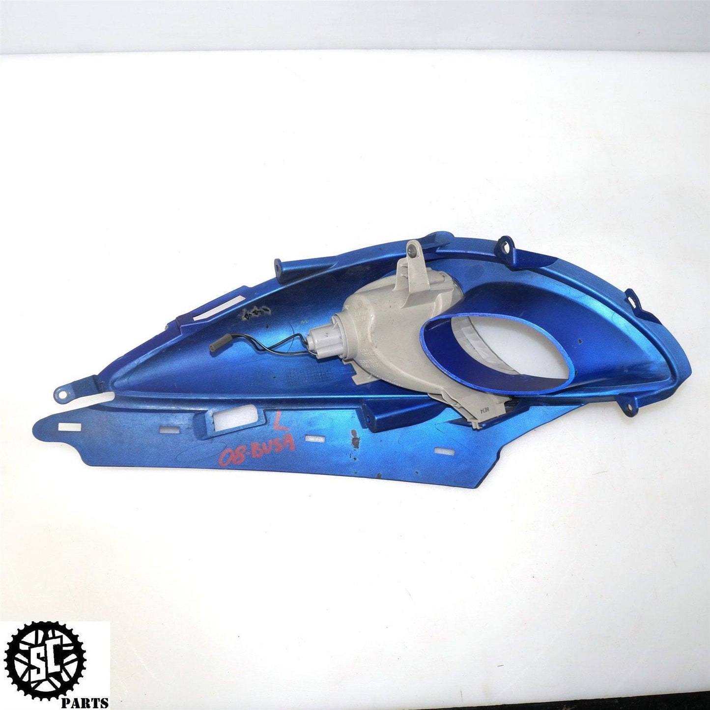 2008 SUZUKI HAYABUSA GSXR1300 LEFT FRONT TURN SIGNAL INTAKE DUCT FAIRING S71
