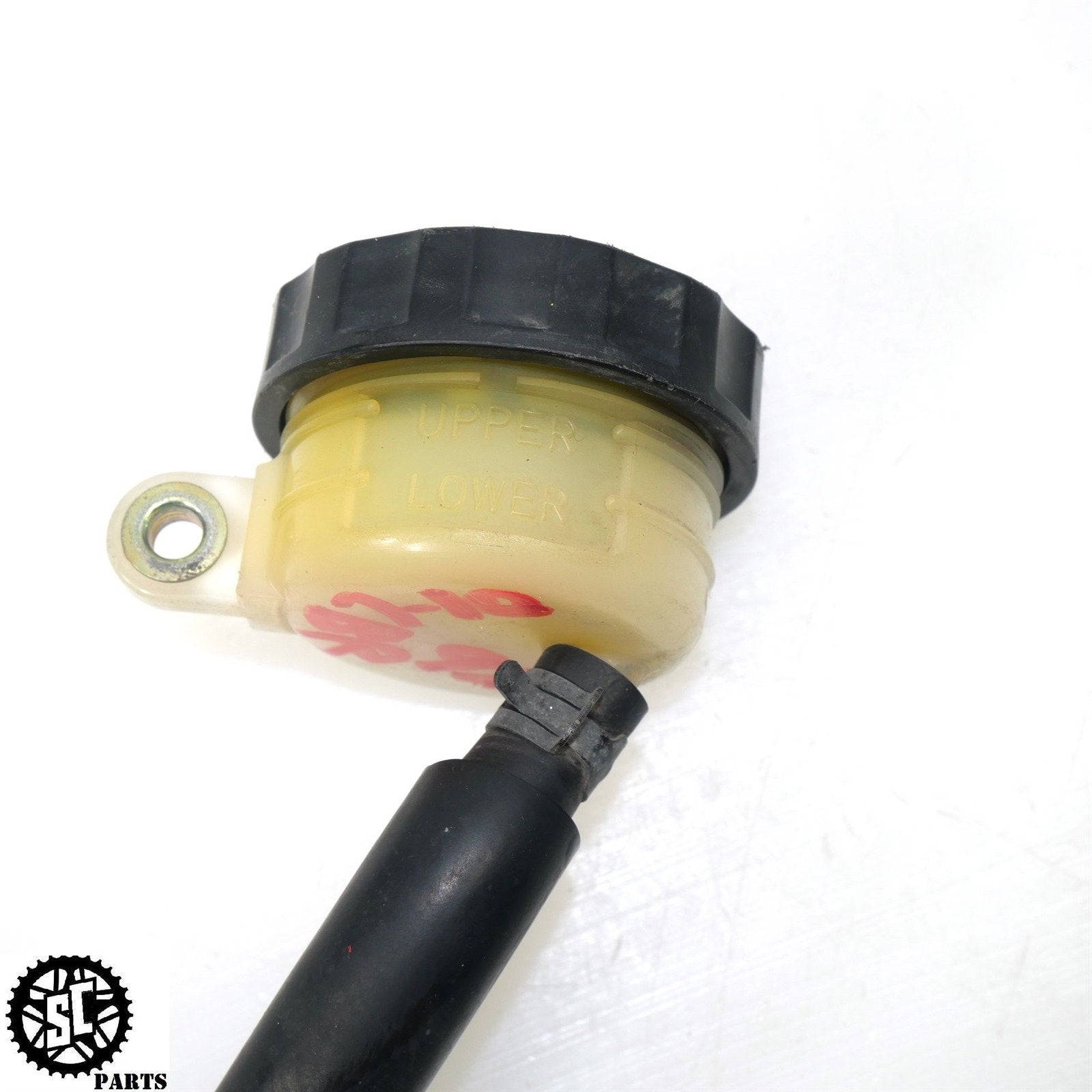 00 01 HONDA CBR929 RR REAR BRAKE FLUID RESERVOIR TANK H34 - SALVAGECYCLEPARTS