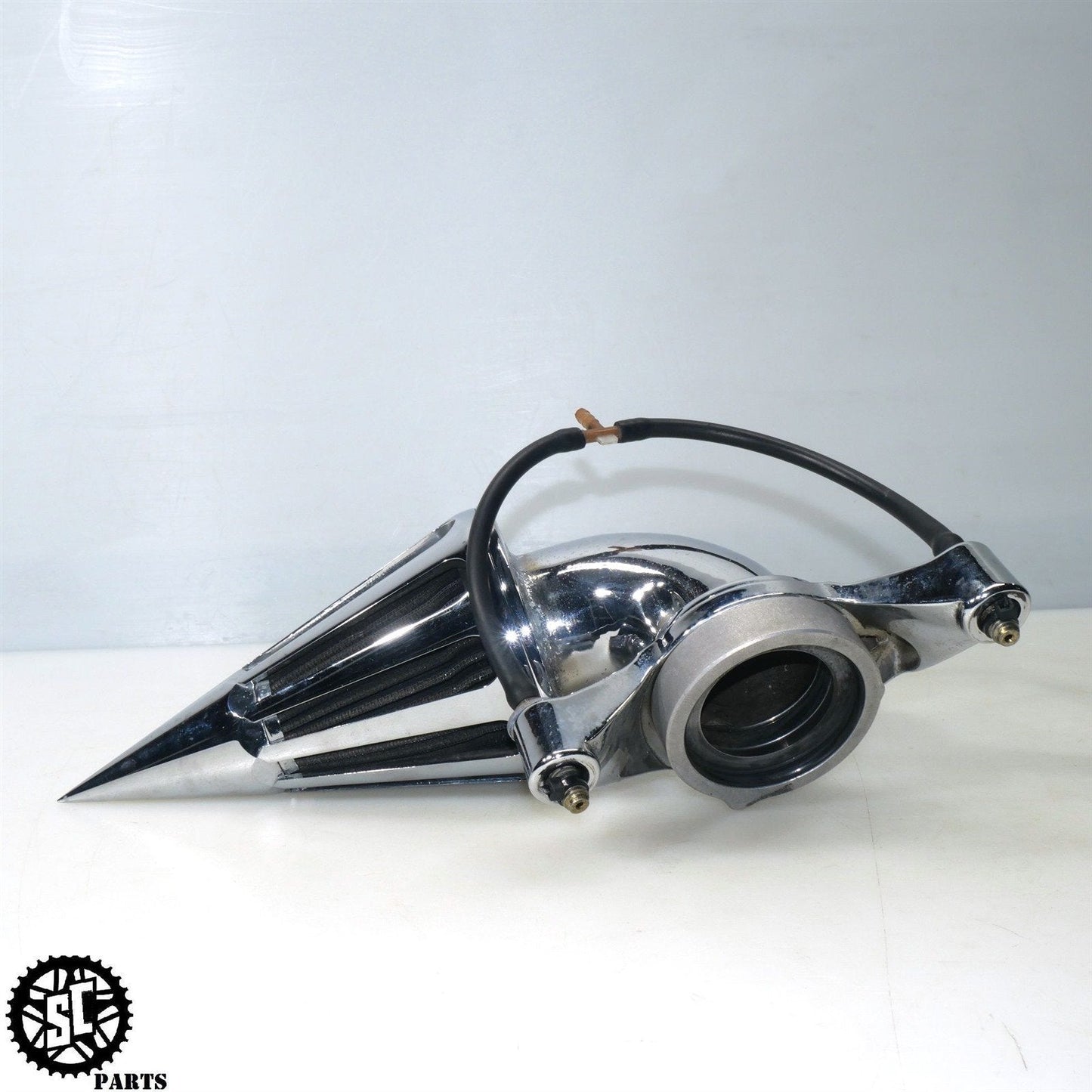 00 - 06 HARLEY ELECTRA GLIDE SPIKE BILLET AIR CLEANER FILTER CARBURETOR 48MM H46 - SALVAGECYCLEPARTS