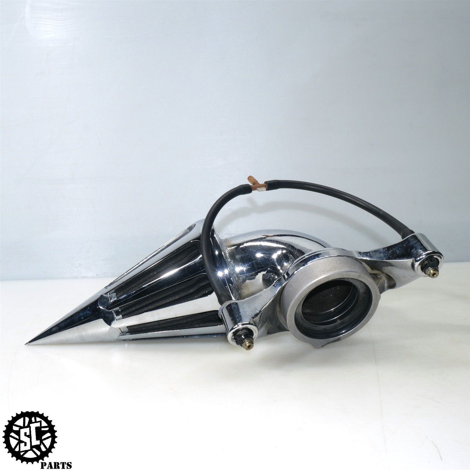 00 - 06 HARLEY ELECTRA GLIDE SPIKE BILLET AIR CLEANER FILTER CARBURETOR 48MM H46 - SALVAGECYCLEPARTS