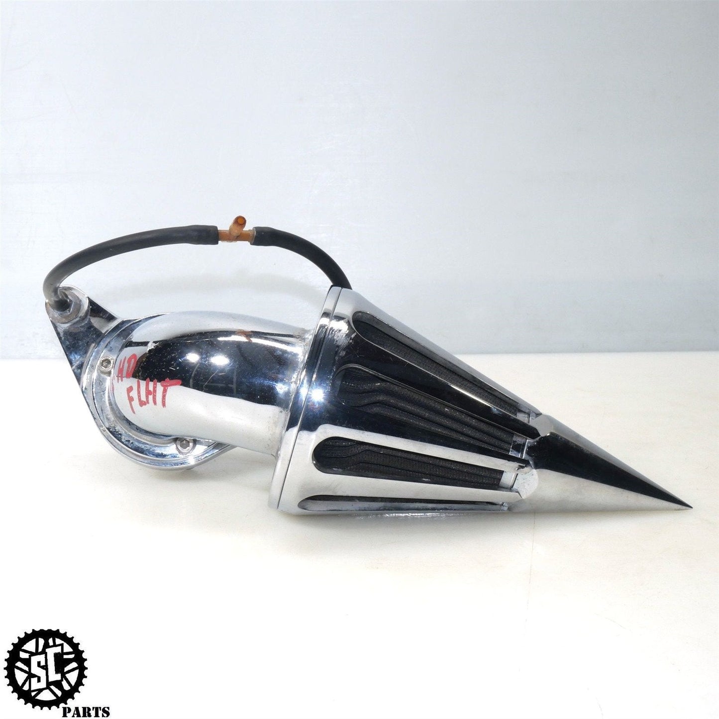 00 - 06 HARLEY ELECTRA GLIDE SPIKE BILLET AIR CLEANER FILTER CARBURETOR 48MM H46 - SALVAGECYCLEPARTS