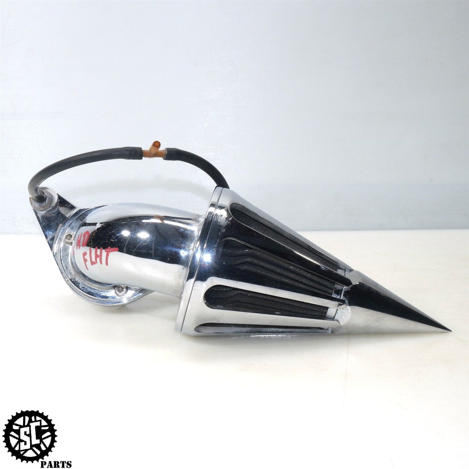 00 - 06 HARLEY ELECTRA GLIDE SPIKE BILLET AIR CLEANER FILTER CARBURETOR 48MM H46 - SALVAGECYCLEPARTS