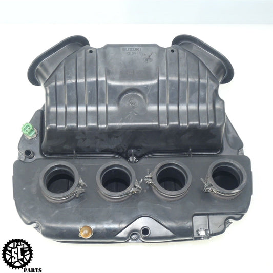 01 - 03 2003 SUZUKI GSXR600 AIRBOX INTAKE HOUSING VELOCITY STACKS S02 - SALVAGECYCLEPARTS