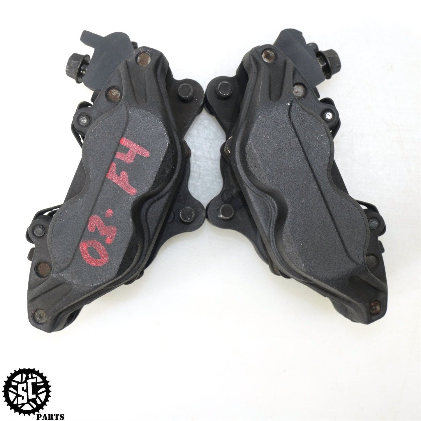 01 - 06 HONDA CBR 600 F4i FRONT BRAKE CALIPERS H08 - SALVAGECYCLEPARTS