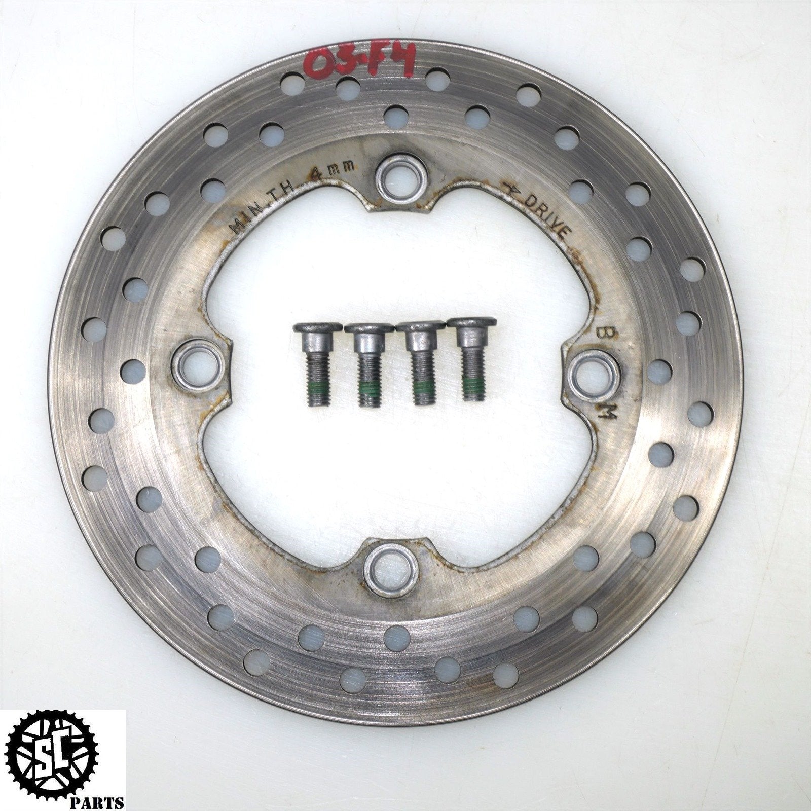 01 - 06 HONDA CBR 600 F4i REAR ROTOR BRAKE DISC H08 - SALVAGECYCLEPARTS