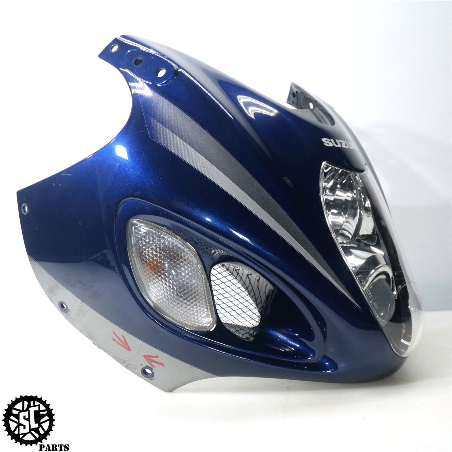 01 - 07 SUZUKI HAYABUSA FRONT HEADLIGHT FAIRING S42 - SALVAGECYCLEPARTS