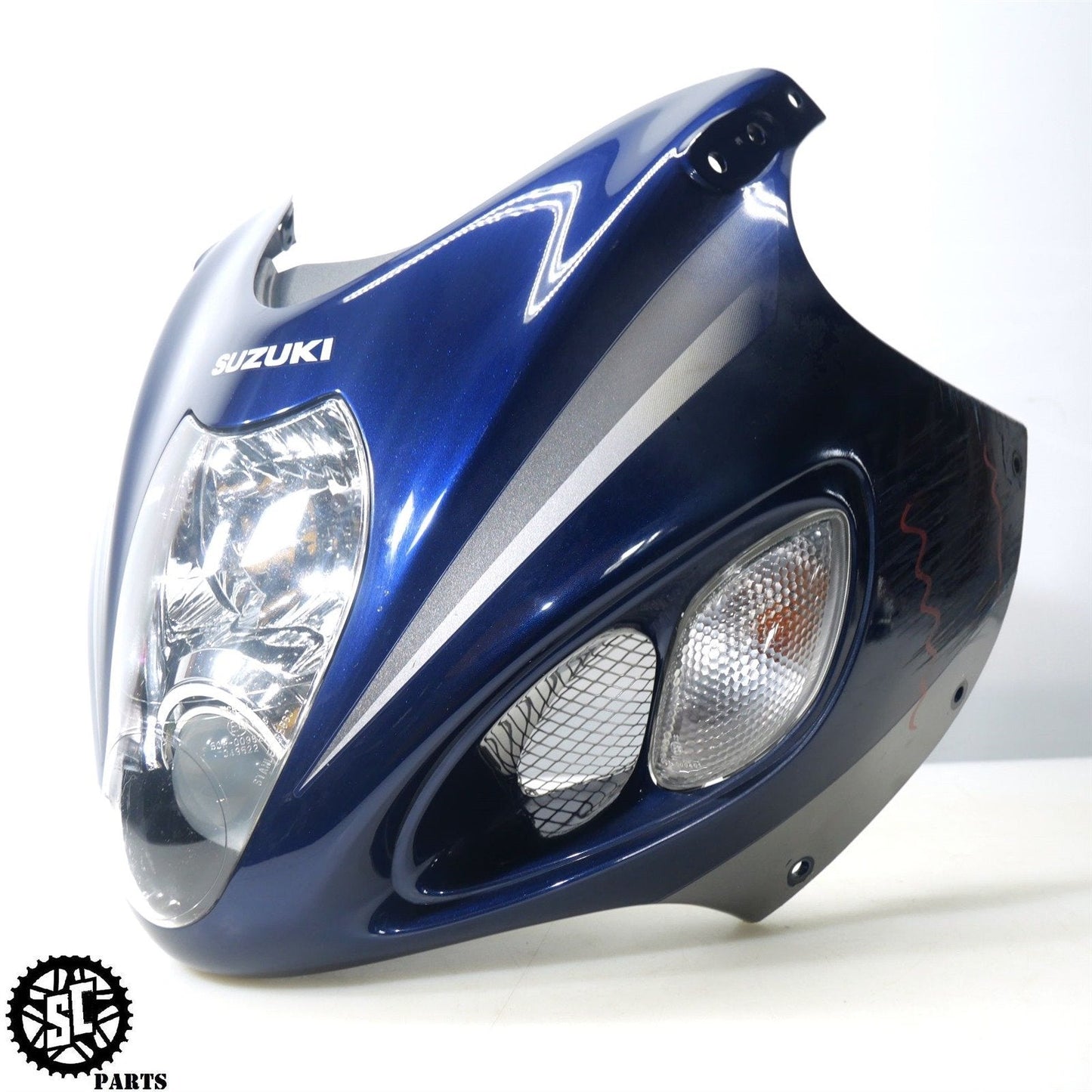 01 - 07 SUZUKI HAYABUSA FRONT HEADLIGHT FAIRING S42 - SALVAGECYCLEPARTS