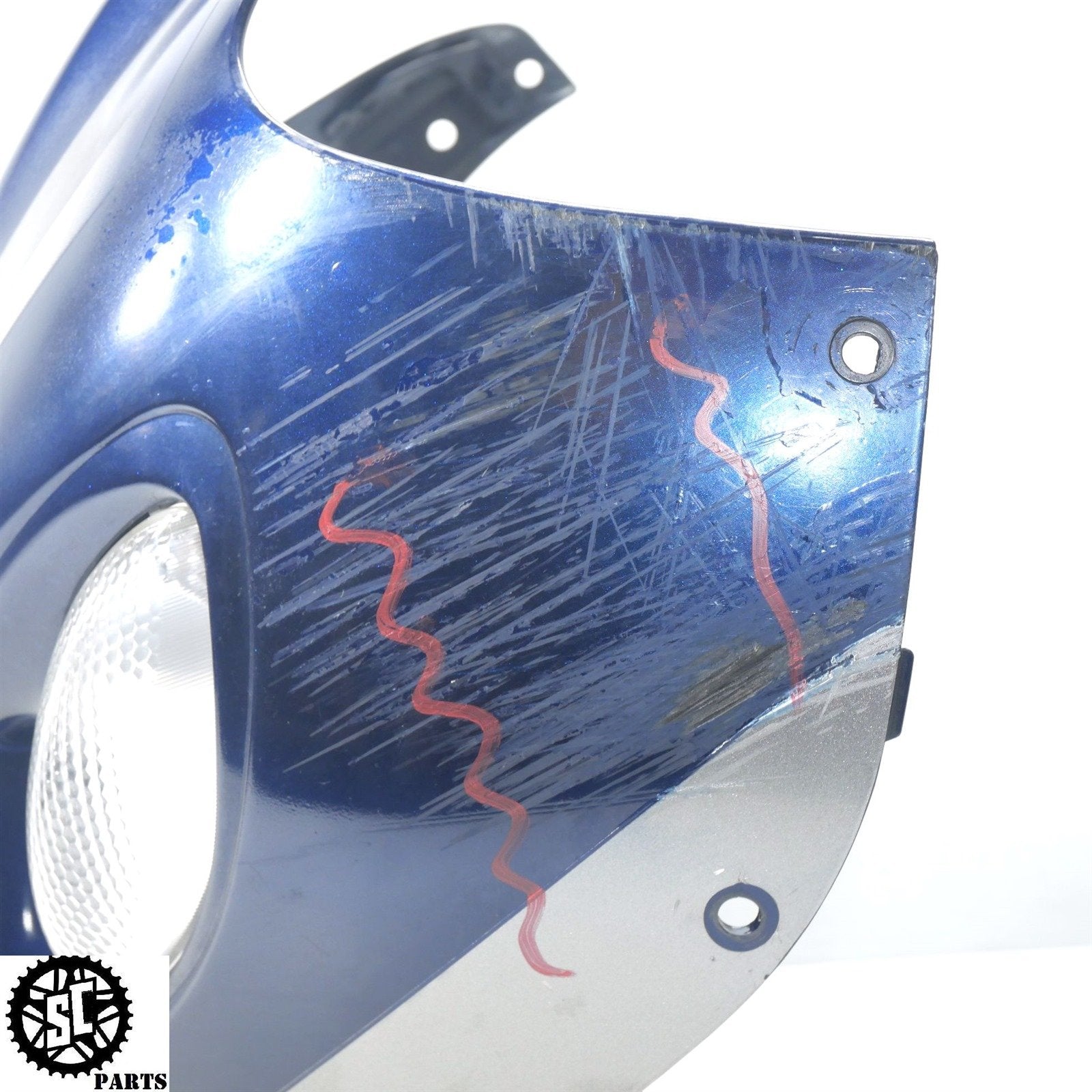 01 - 07 SUZUKI HAYABUSA FRONT HEADLIGHT FAIRING S42 - SALVAGECYCLEPARTS