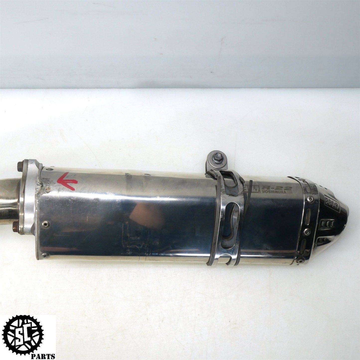 01 - 07 SUZUKI HAYABUSA YOSHIMURA EXHAUST BOLT ON LEFT MID PIPE S31 - SALVAGECYCLEPARTS