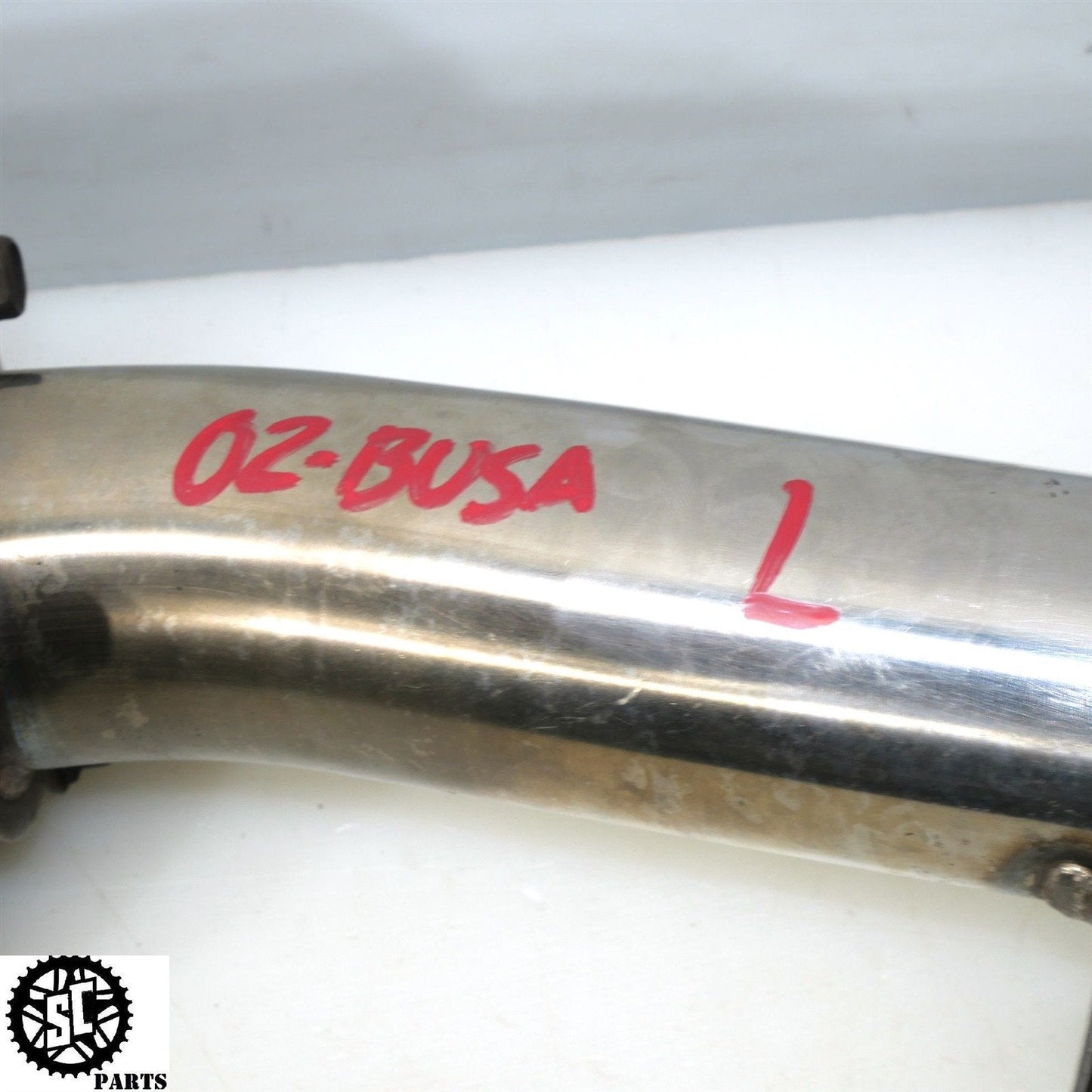 01 - 07 SUZUKI HAYABUSA YOSHIMURA EXHAUST BOLT ON LEFT MID PIPE S31 - SALVAGECYCLEPARTS