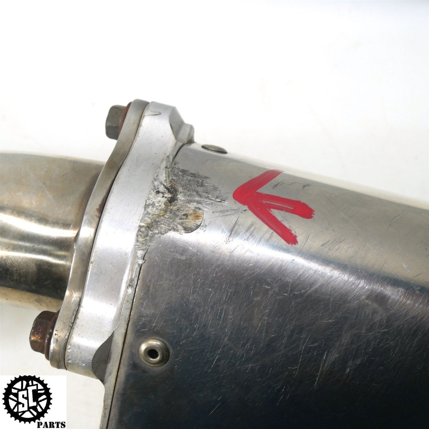 01 - 07 SUZUKI HAYABUSA YOSHIMURA EXHAUST BOLT ON LEFT MID PIPE S31 - SALVAGECYCLEPARTS