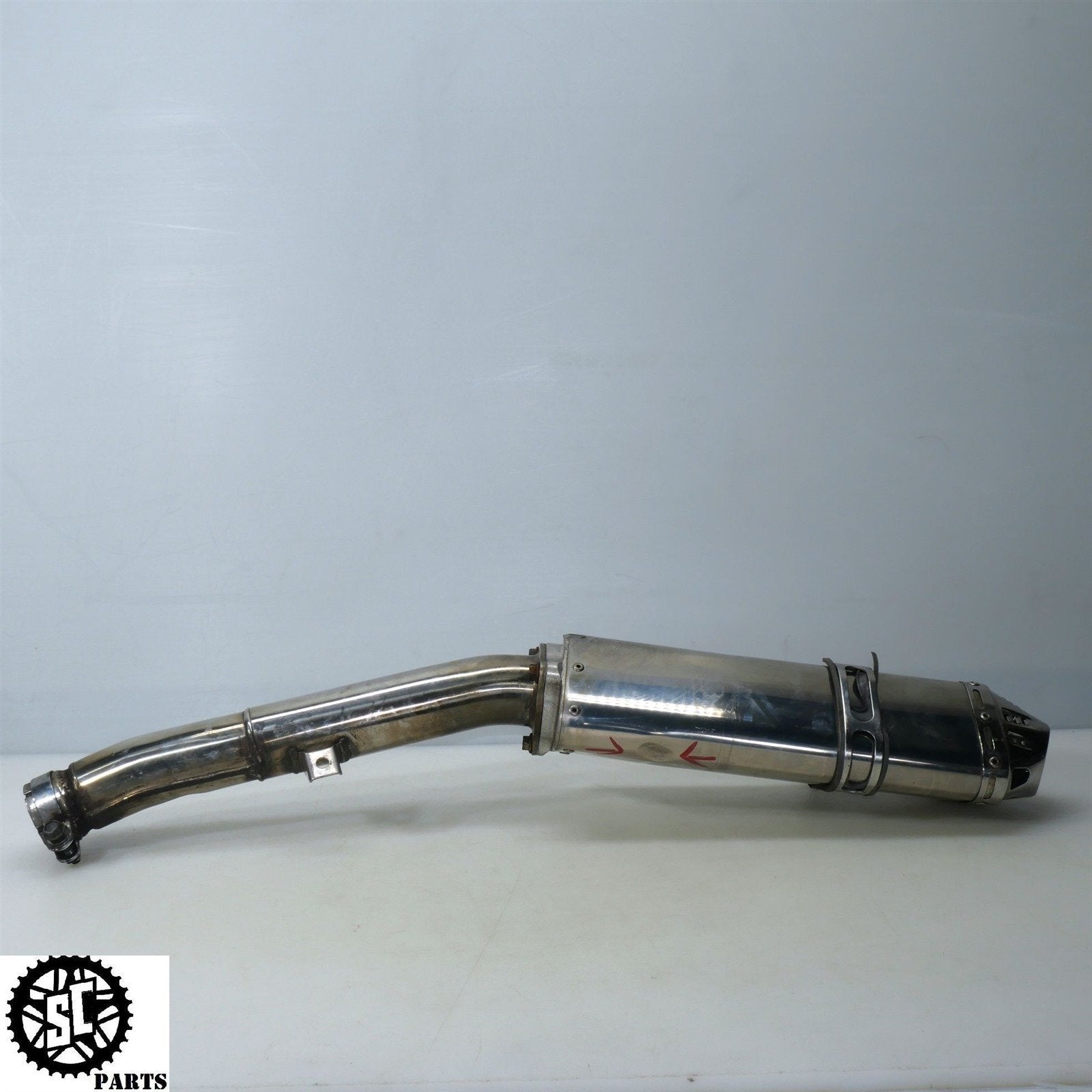 01 - 07 SUZUKI HAYABUSA YOSHIMURA EXHAUST BOLT ON LEFT MID PIPE S31 - SALVAGECYCLEPARTS