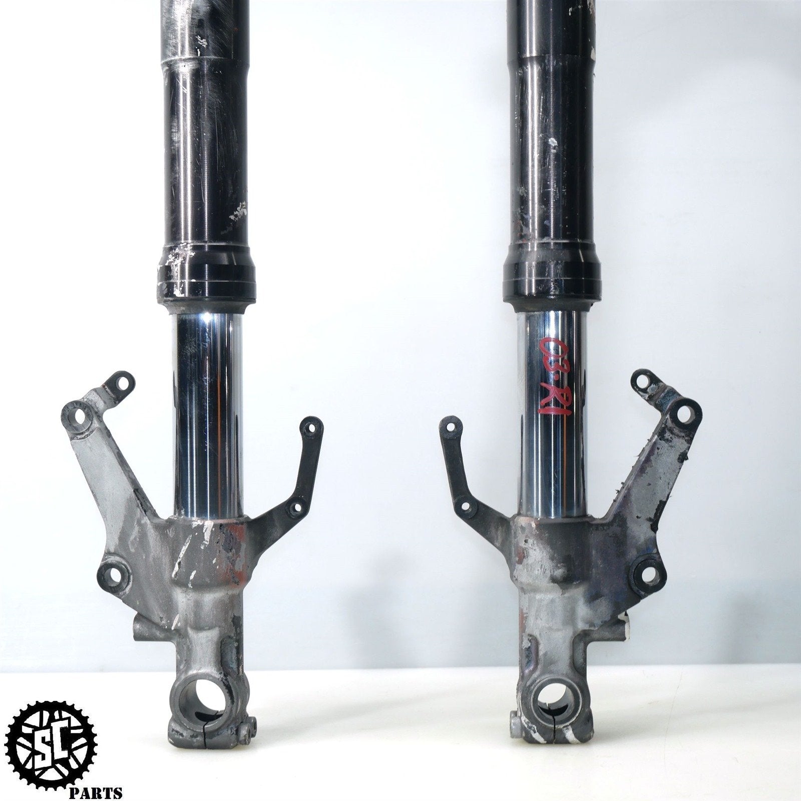 02 03 2003 YAMAHA YZF R1 FRONT FORK TUBE STRAIGHT Y40 - SALVAGECYCLEPARTS