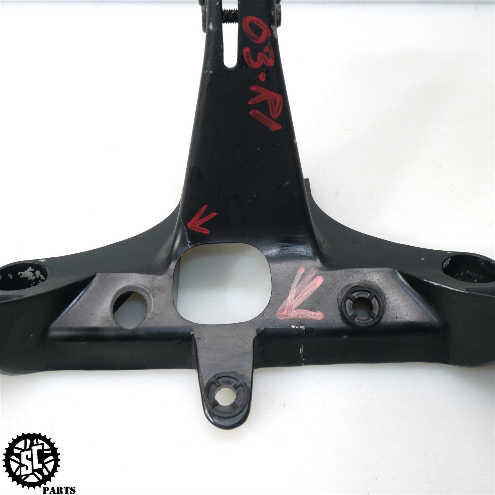 02 03 2003 YAMAHA YZF R1 UPPER FAIRING STAY MIRROR BRACKET Y40 - SALVAGECYCLEPARTS