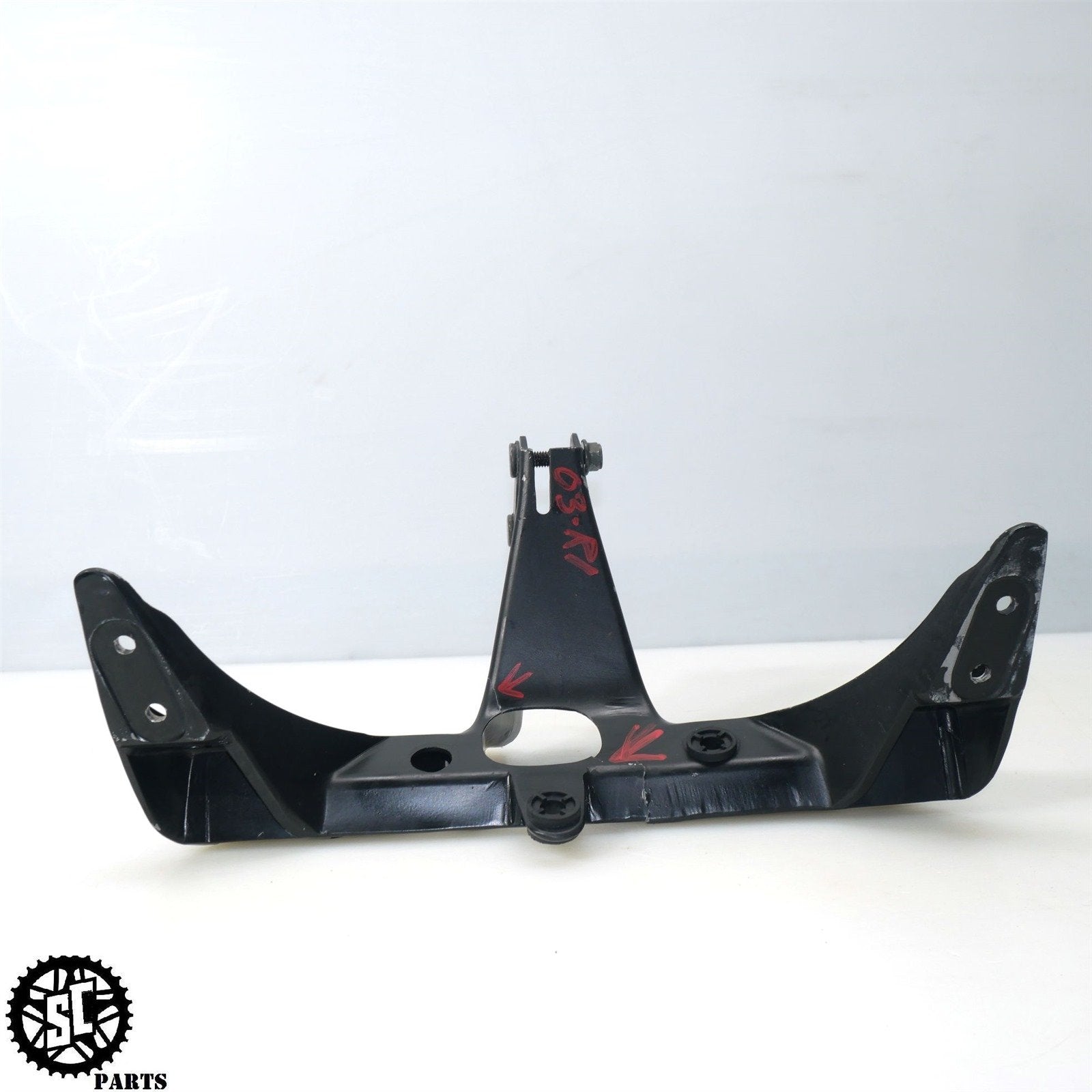 02 03 2003 YAMAHA YZF R1 UPPER FAIRING STAY MIRROR BRACKET Y40 - SALVAGECYCLEPARTS