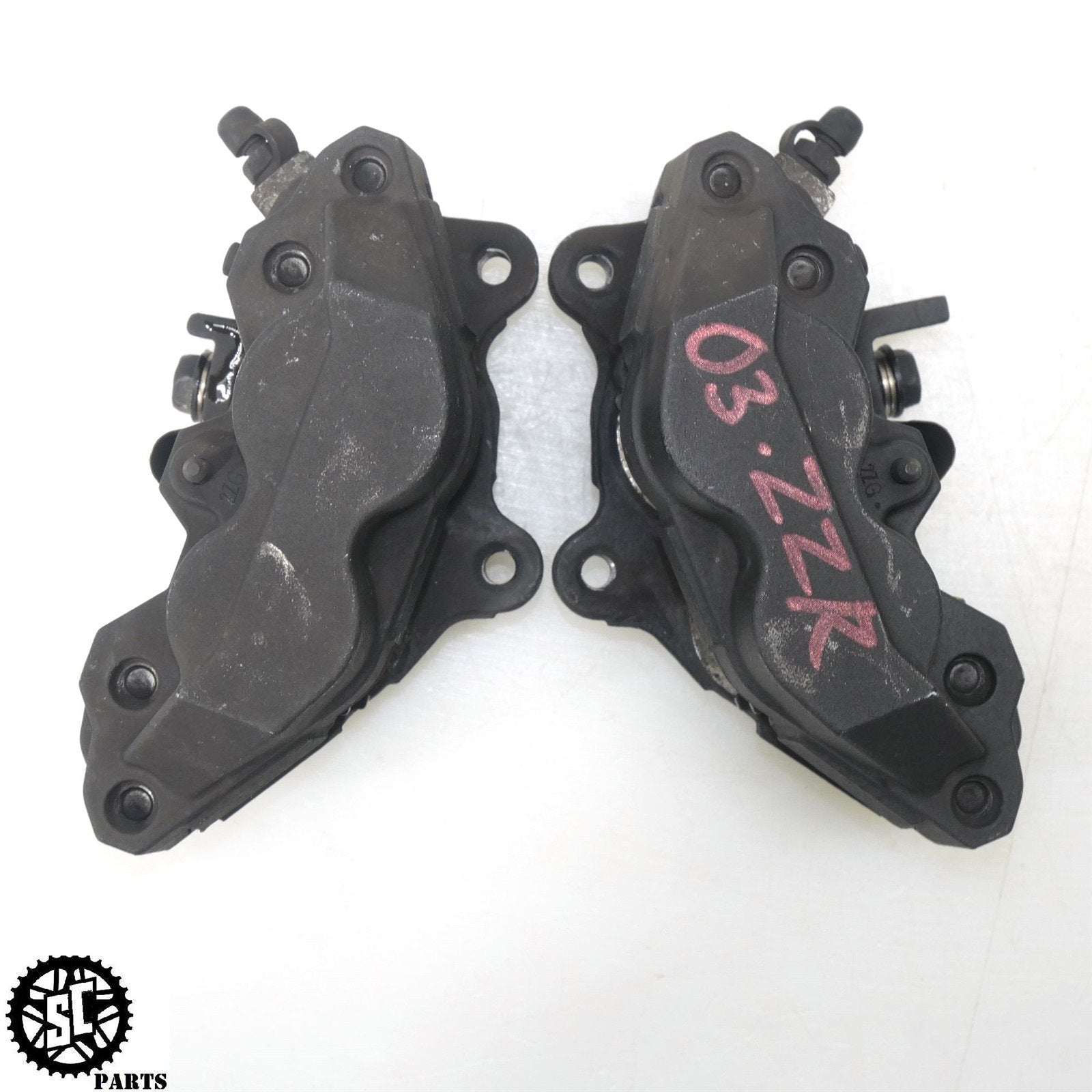 02 - 05 KAWASAKI ZZR1200 FRONT BRAKE CALIPERS K59 - SALVAGECYCLEPARTS