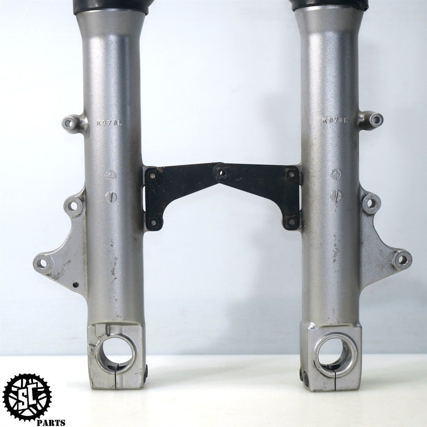 02 - 05 KAWASAKI ZZR1200 FRONT FORKS SUSPENSION STRAIGHT K59 - SALVAGECYCLEPARTS