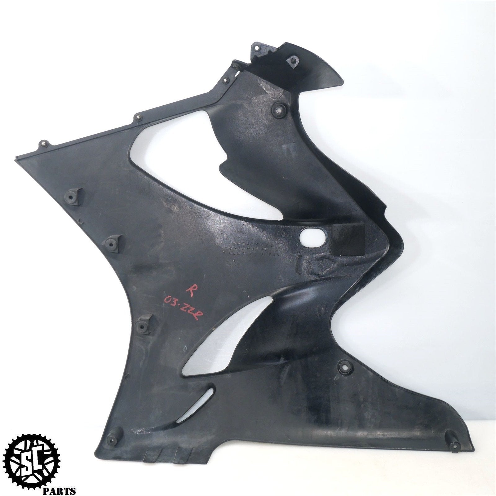 02 - 05 KAWASAKI ZZR1200 RIGHT SIDE FAIRING K59 - SALVAGECYCLEPARTS