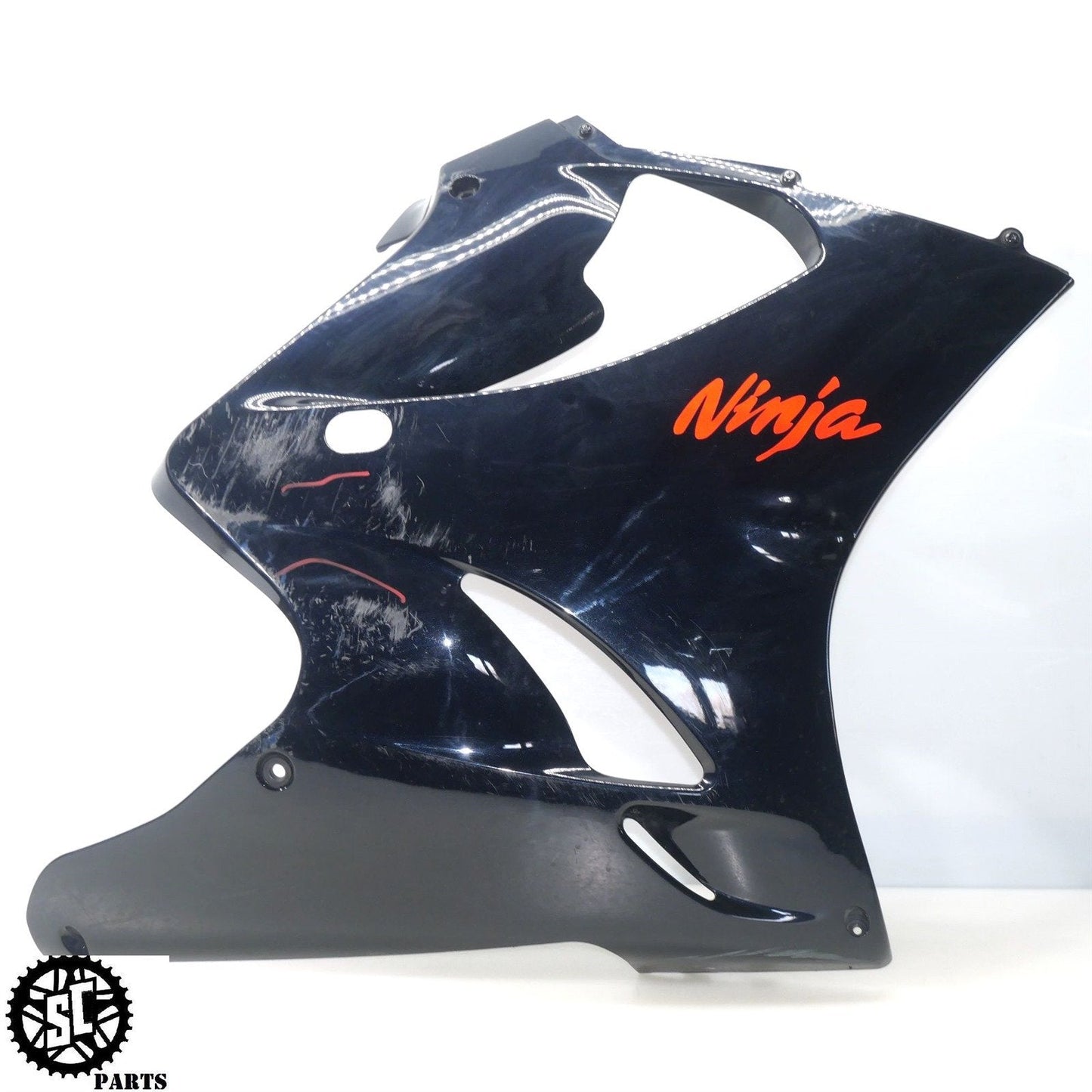 02 - 05 KAWASAKI ZZR1200 RIGHT SIDE FAIRING K59 - SALVAGECYCLEPARTS