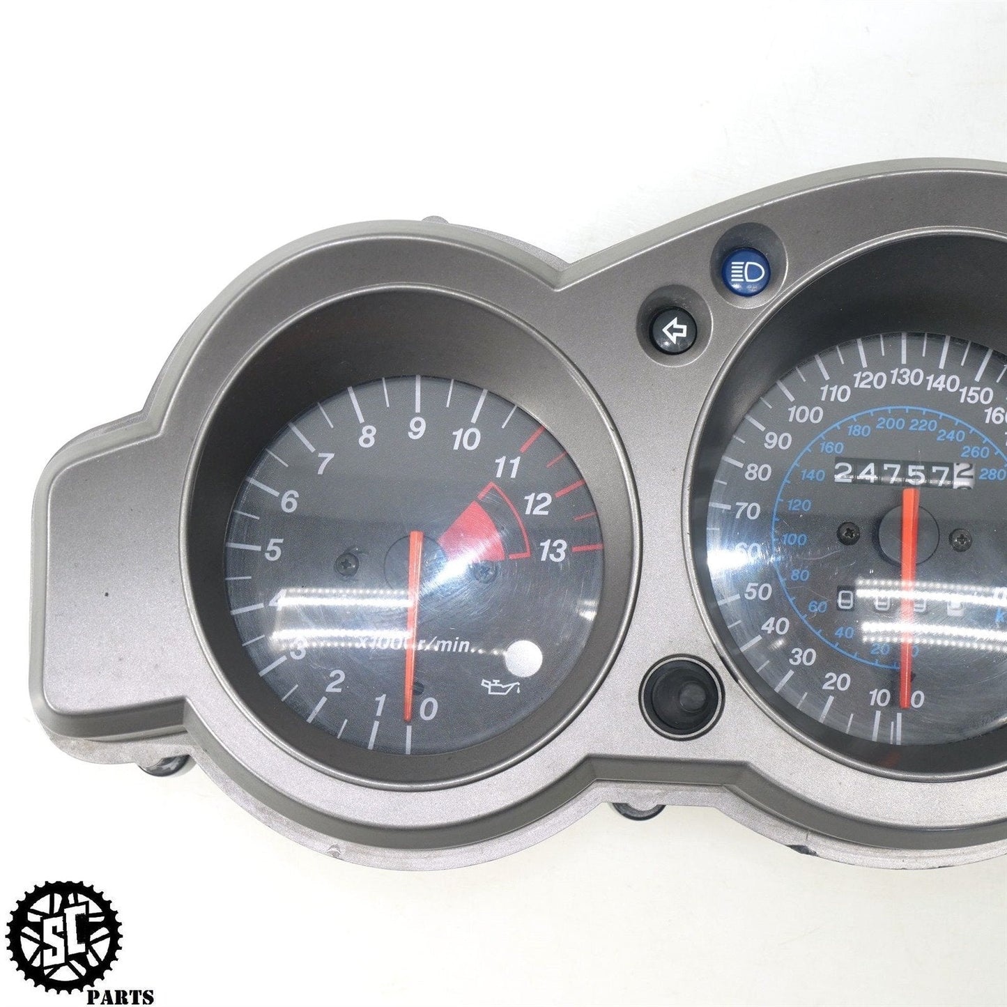 02 - 05 KAWASAKI ZZR1200 SPEEDOMETER GAUGE CLUSTER 24K MILES K59 - SALVAGECYCLEPARTS