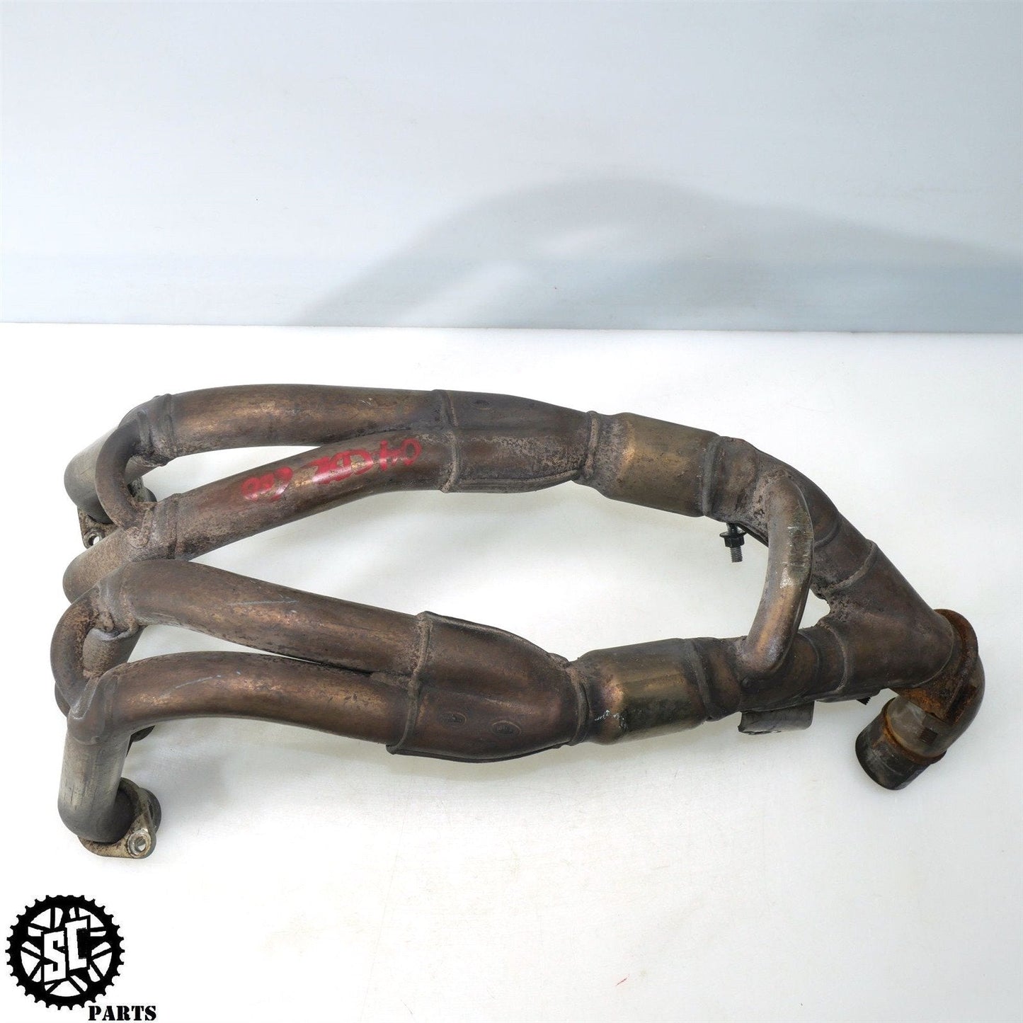 03 04 HONDA CBR600RR EXHAUST HEADER PIPE H43 - SALVAGECYCLEPARTS