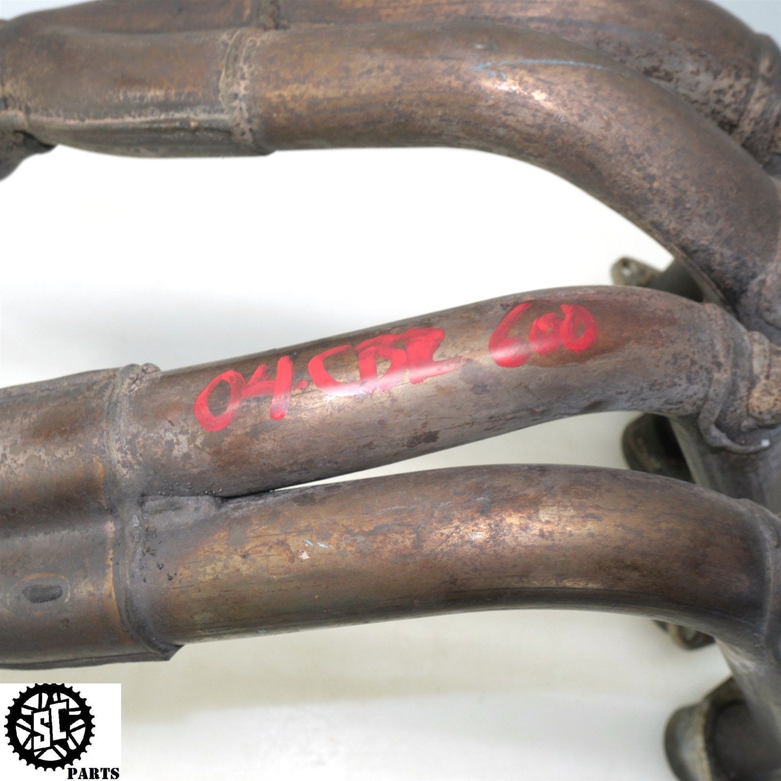 03 04 HONDA CBR600RR EXHAUST HEADER PIPE H43 - SALVAGECYCLEPARTS