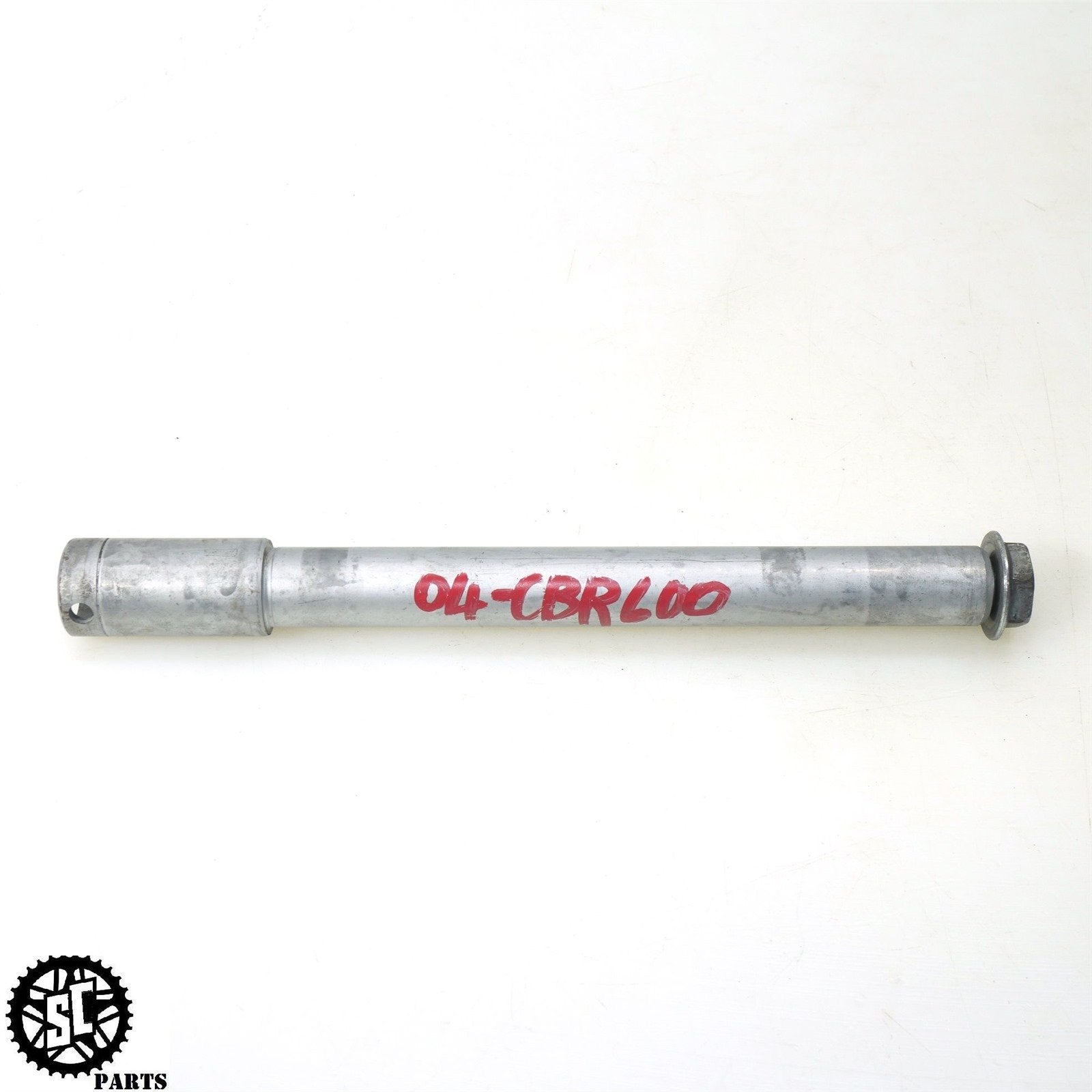 03 04 HONDA CBR600RR FRONT WHEEL AXLE BOLT H43 - SALVAGECYCLEPARTS