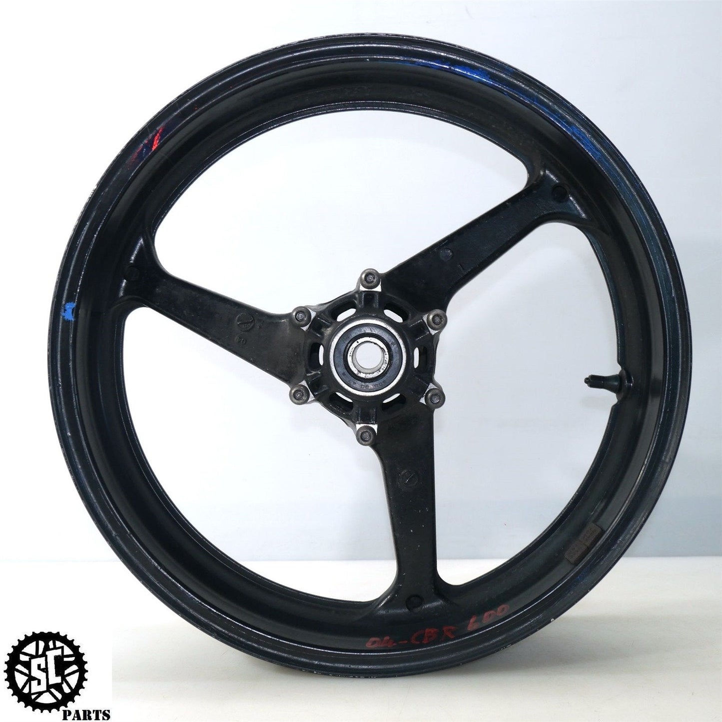 03 04 HONDA CBR600RR FRONT WHEEL RIM STRAIGHT H43 - SALVAGECYCLEPARTS