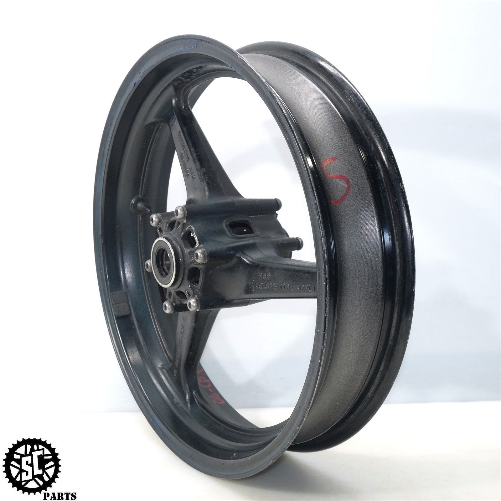 03 04 HONDA CBR600RR FRONT WHEEL RIM STRAIGHT H43 - SALVAGECYCLEPARTS