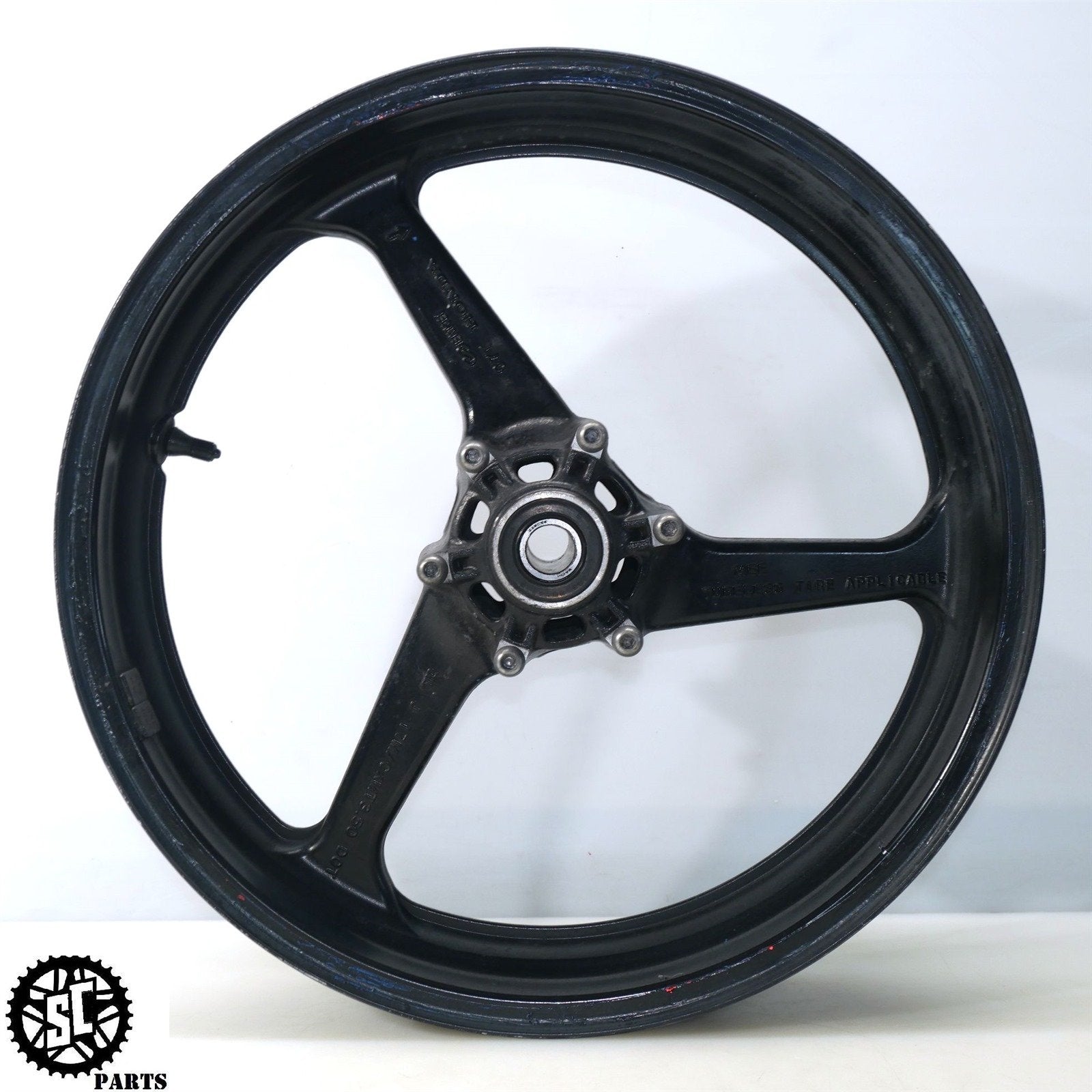 03 04 HONDA CBR600RR FRONT WHEEL RIM STRAIGHT H43 - SALVAGECYCLEPARTS