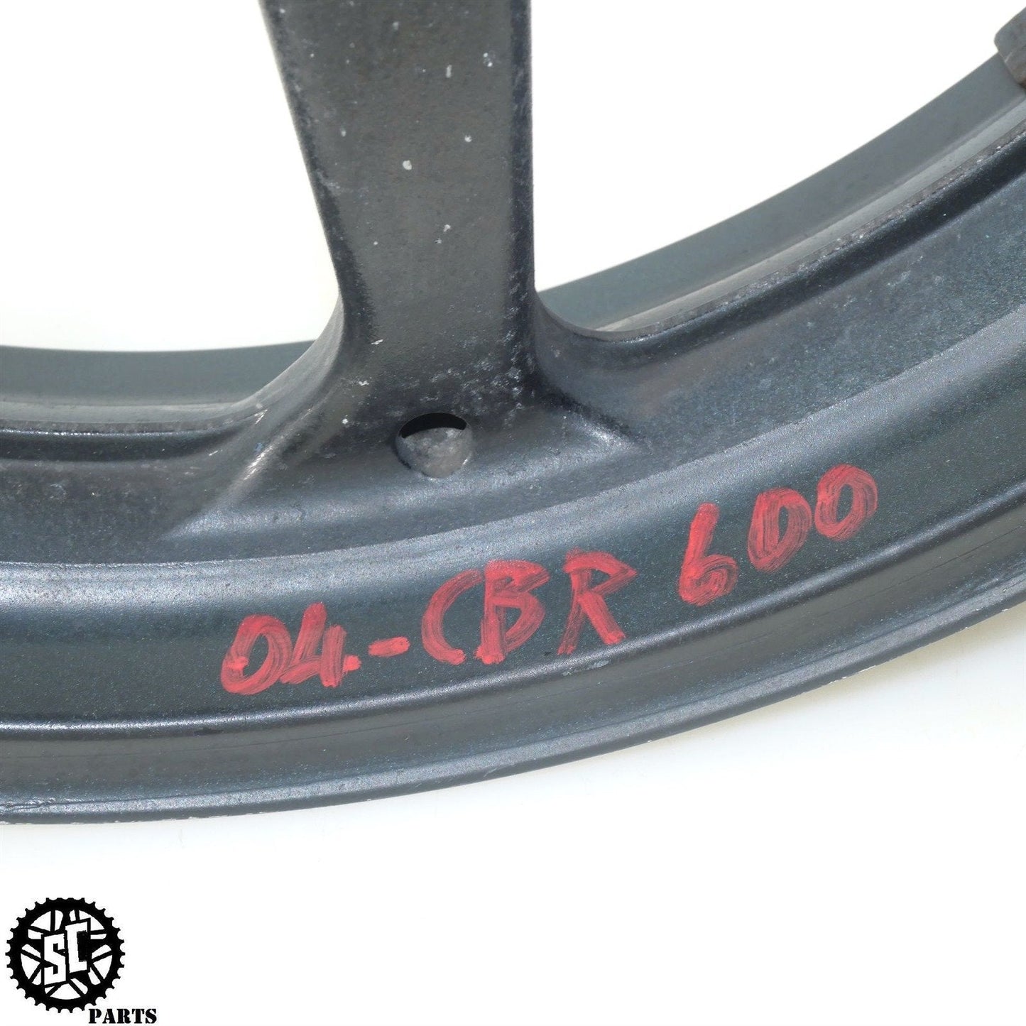 03 04 HONDA CBR600RR FRONT WHEEL RIM STRAIGHT H43 - SALVAGECYCLEPARTS