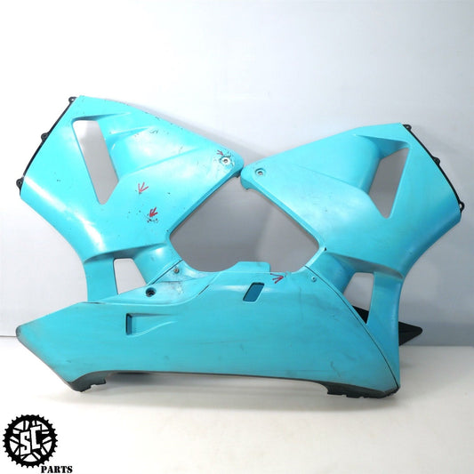 03 04 HONDA CBR600RR LEFT RIGHT MID UPPER LOWER SIDE FAIRING PLASTIC OEM H43 - SALVAGECYCLEPARTS