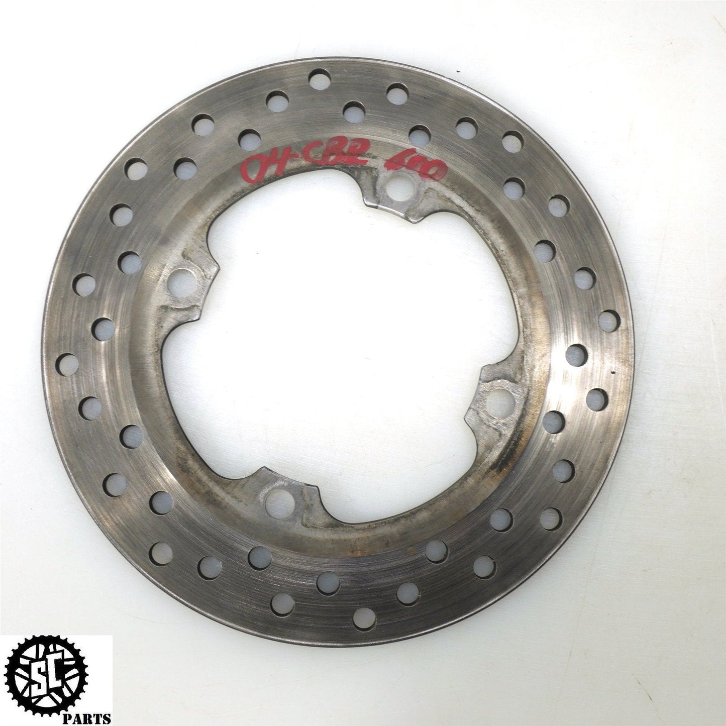 03 04 HONDA CBR600RR REAR BRAKE ROTOR H43 - SALVAGECYCLEPARTS