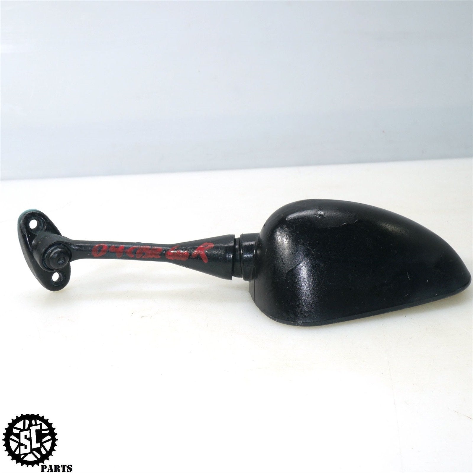 03 04 HONDA CBR600RR RIGHT MIRROR H43 - SALVAGECYCLEPARTS