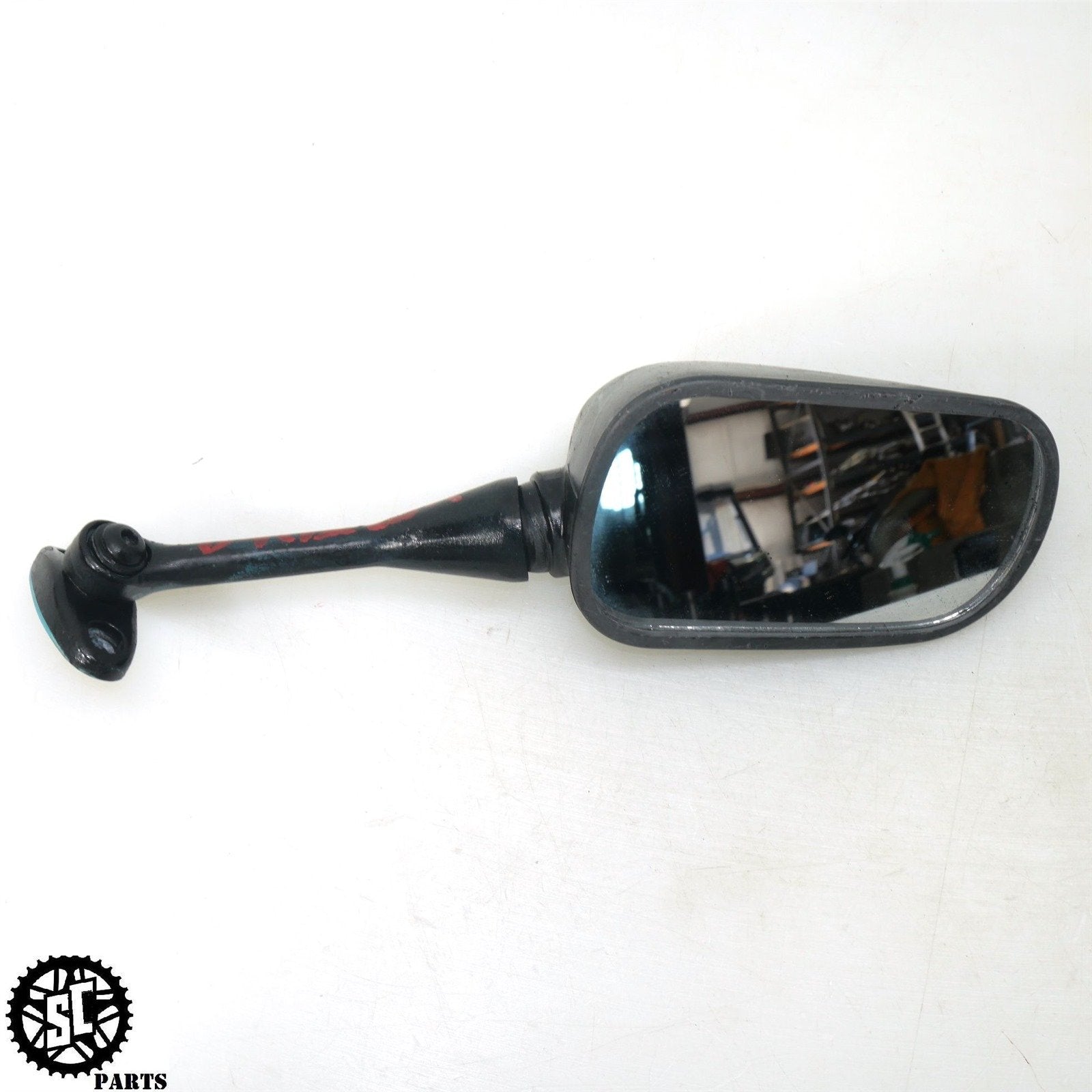 03 04 HONDA CBR600RR RIGHT MIRROR H43 - SALVAGECYCLEPARTS