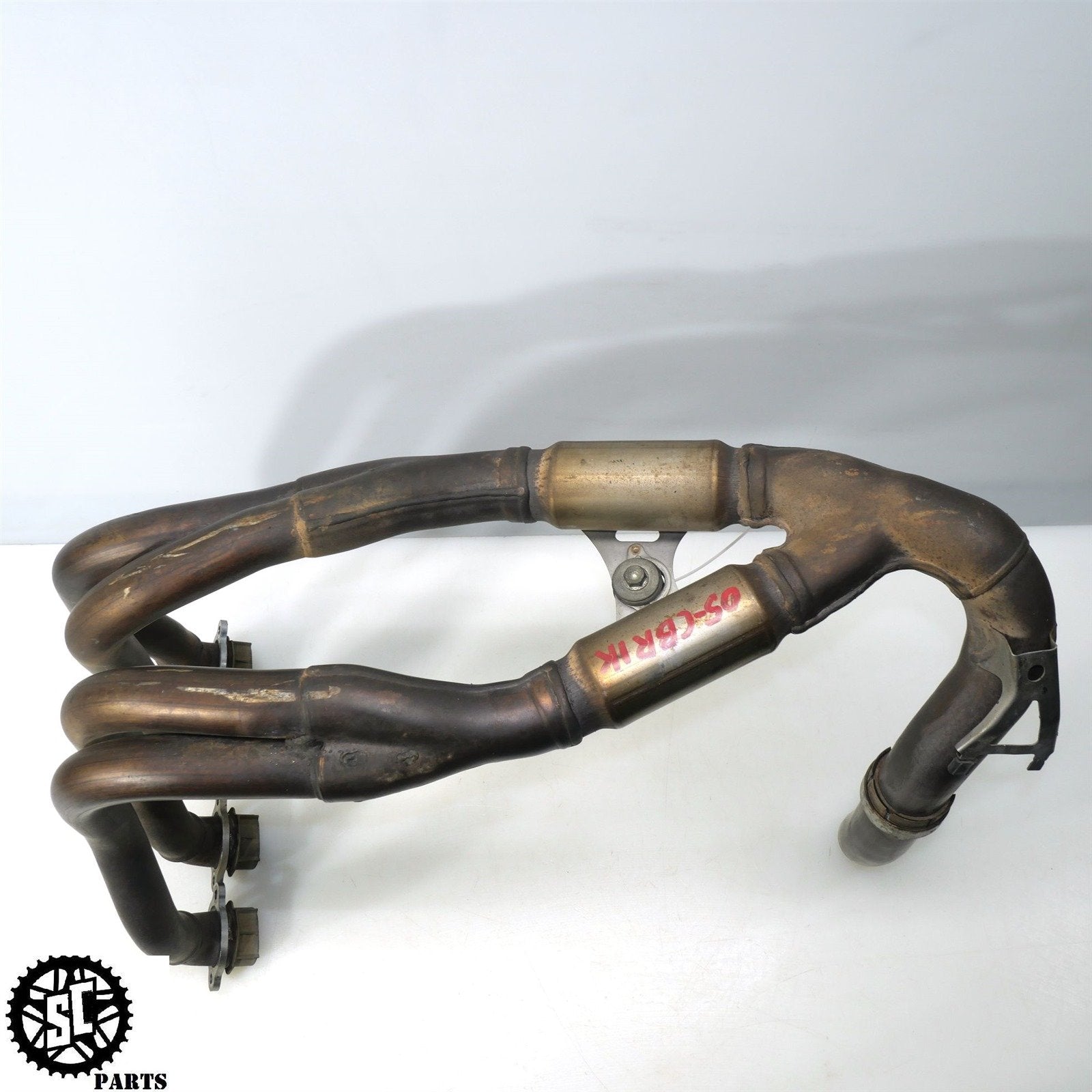 04 - 05 2005 HONDA CBR1000RR EXHAUST HEADER PIPE H19 - SALVAGECYCLEPARTS