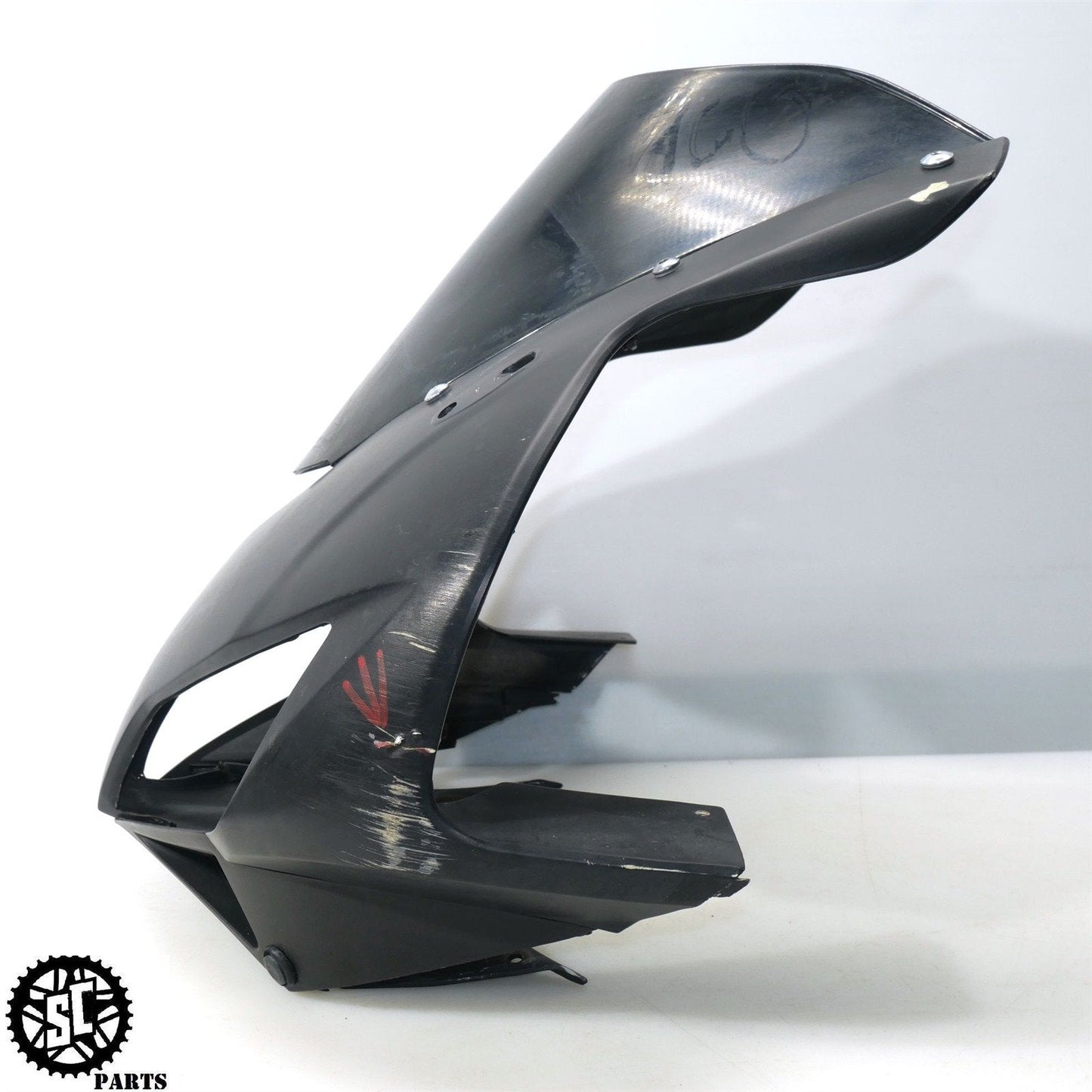 04 - 05 2005 HONDA CBR1000RR FRONT UPPER HEADLIGHT FAIRING COWL H19 - SALVAGECYCLEPARTS