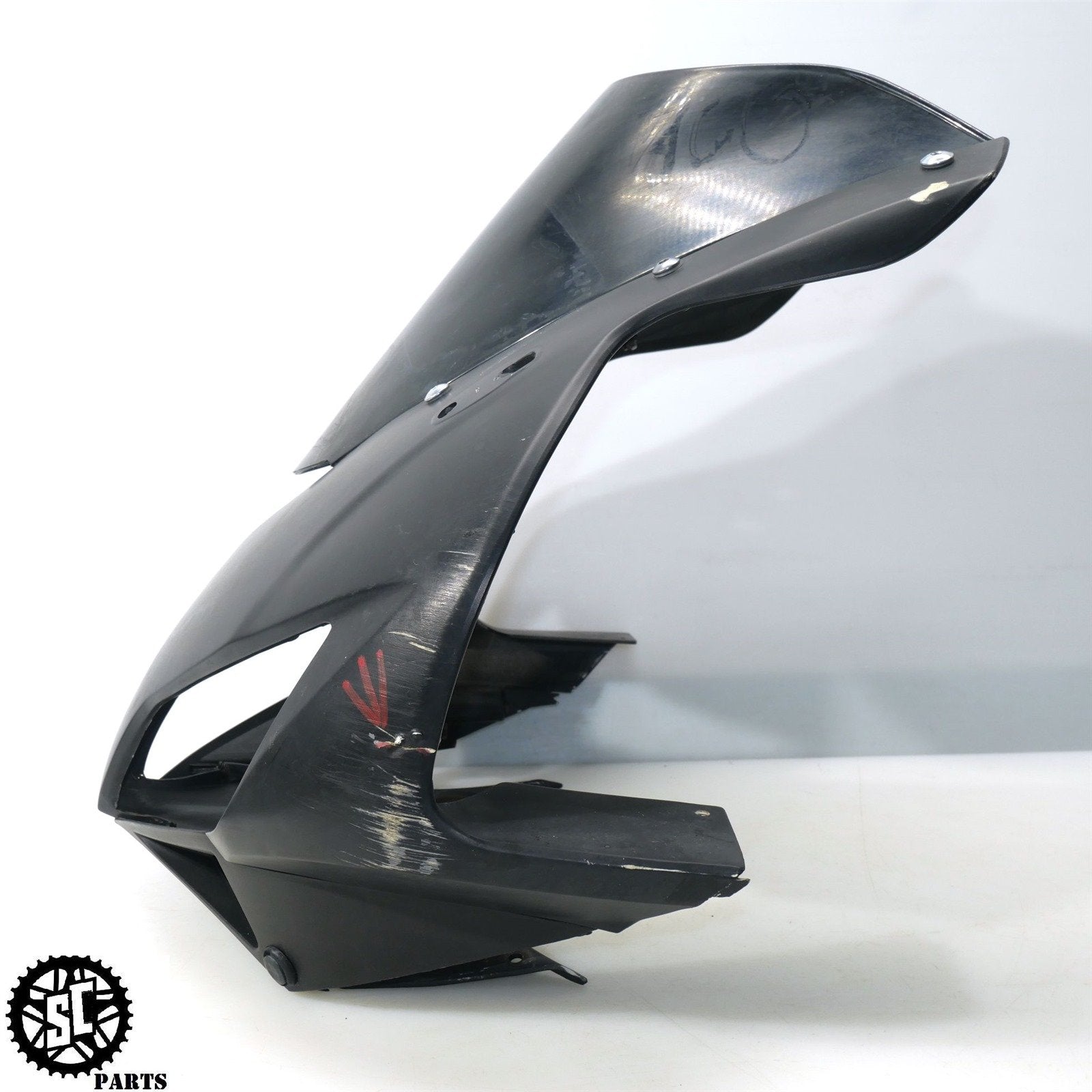 04 - 05 2005 HONDA CBR1000RR FRONT UPPER HEADLIGHT FAIRING COWL H19 - SALVAGECYCLEPARTS