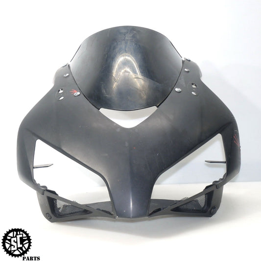 04 - 05 2005 HONDA CBR1000RR FRONT UPPER HEADLIGHT FAIRING COWL H19 - SALVAGECYCLEPARTS