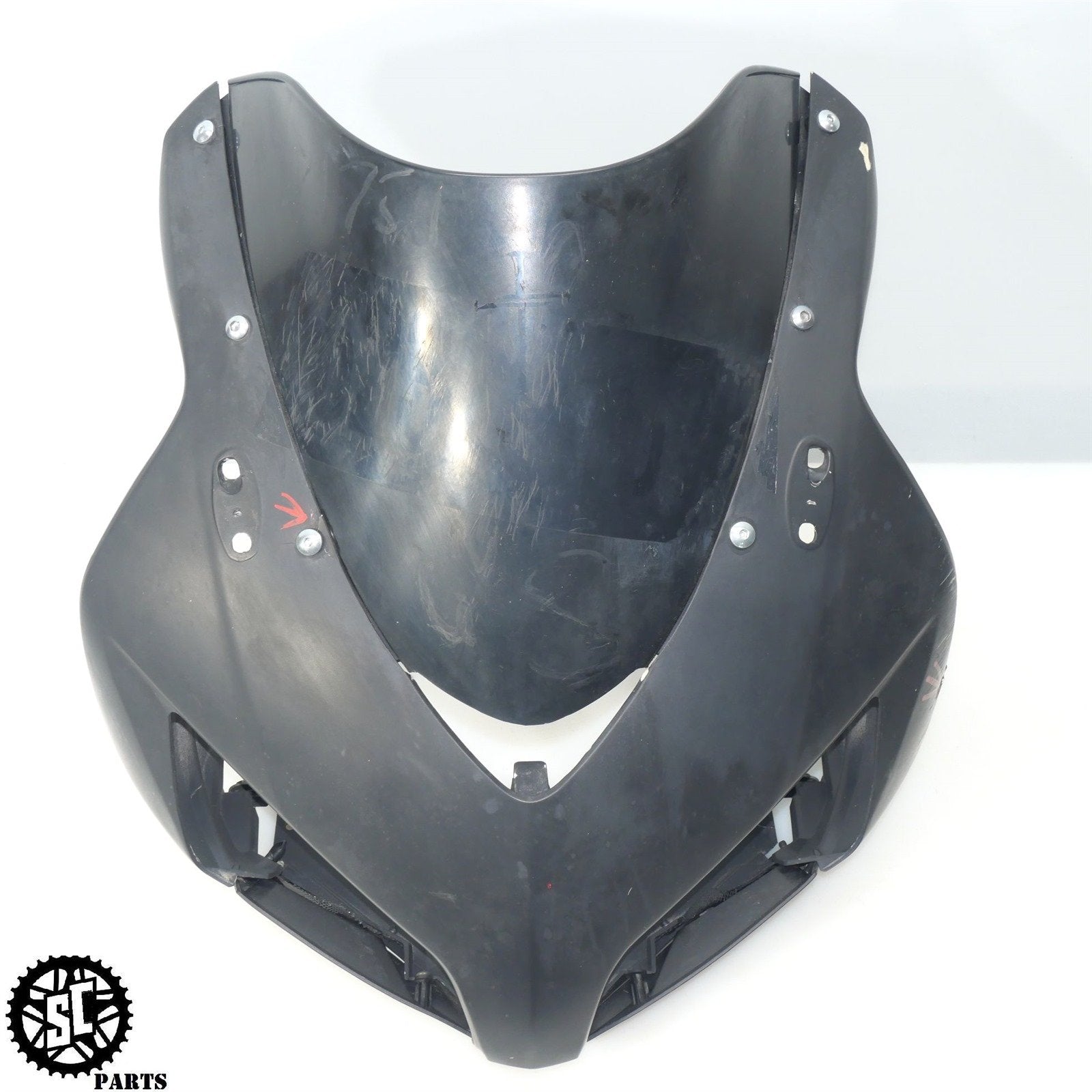 04 - 05 2005 HONDA CBR1000RR FRONT UPPER HEADLIGHT FAIRING COWL H19 - SALVAGECYCLEPARTS