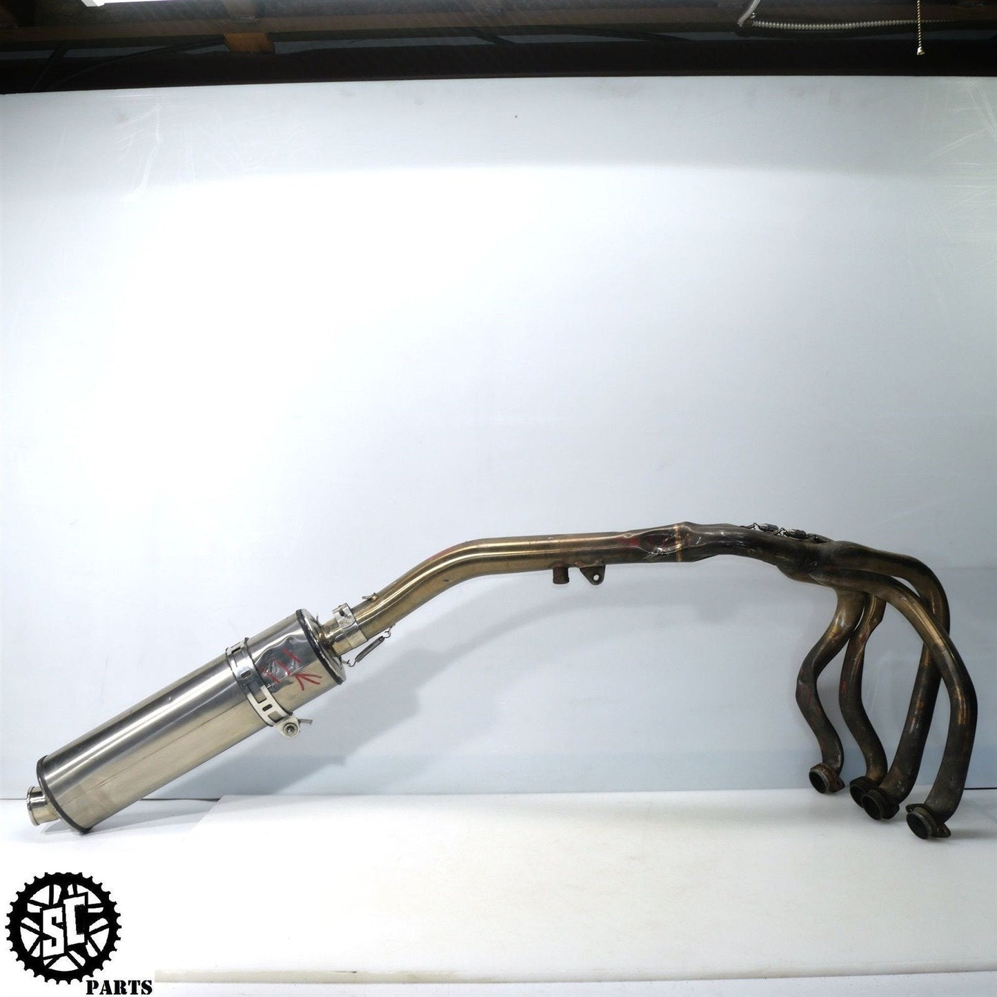 04 05 KAWASAKI NINJA ZX10R MICRON FULL EXHAUST SYSTEM HEADER SLIP ON K11 - SALVAGECYCLEPARTS