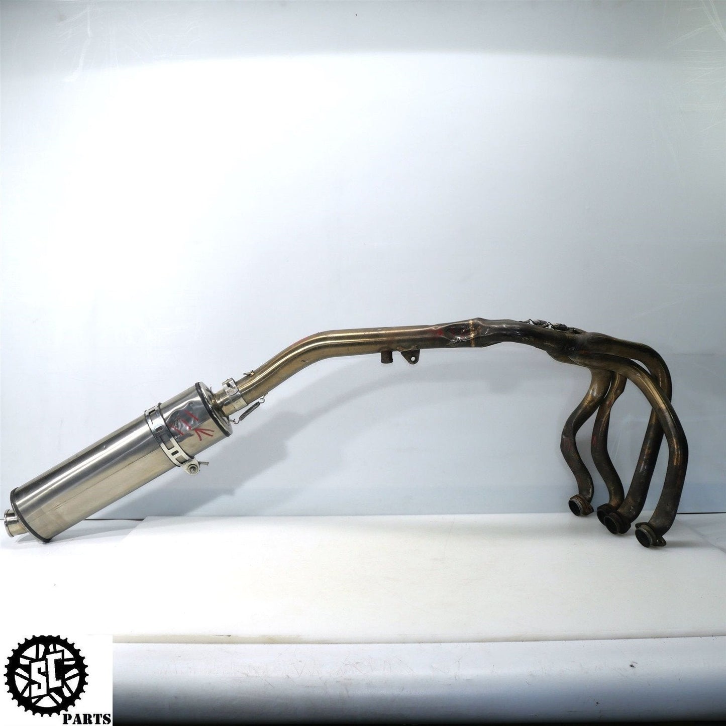 04 05 KAWASAKI NINJA ZX10R MICRON FULL EXHAUST SYSTEM HEADER SLIP ON K11 - SALVAGECYCLEPARTS