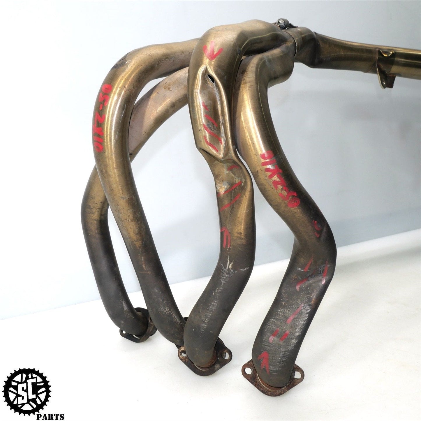 04 05 KAWASAKI NINJA ZX10R MICRON FULL EXHAUST SYSTEM HEADER SLIP ON K11 - SALVAGECYCLEPARTS