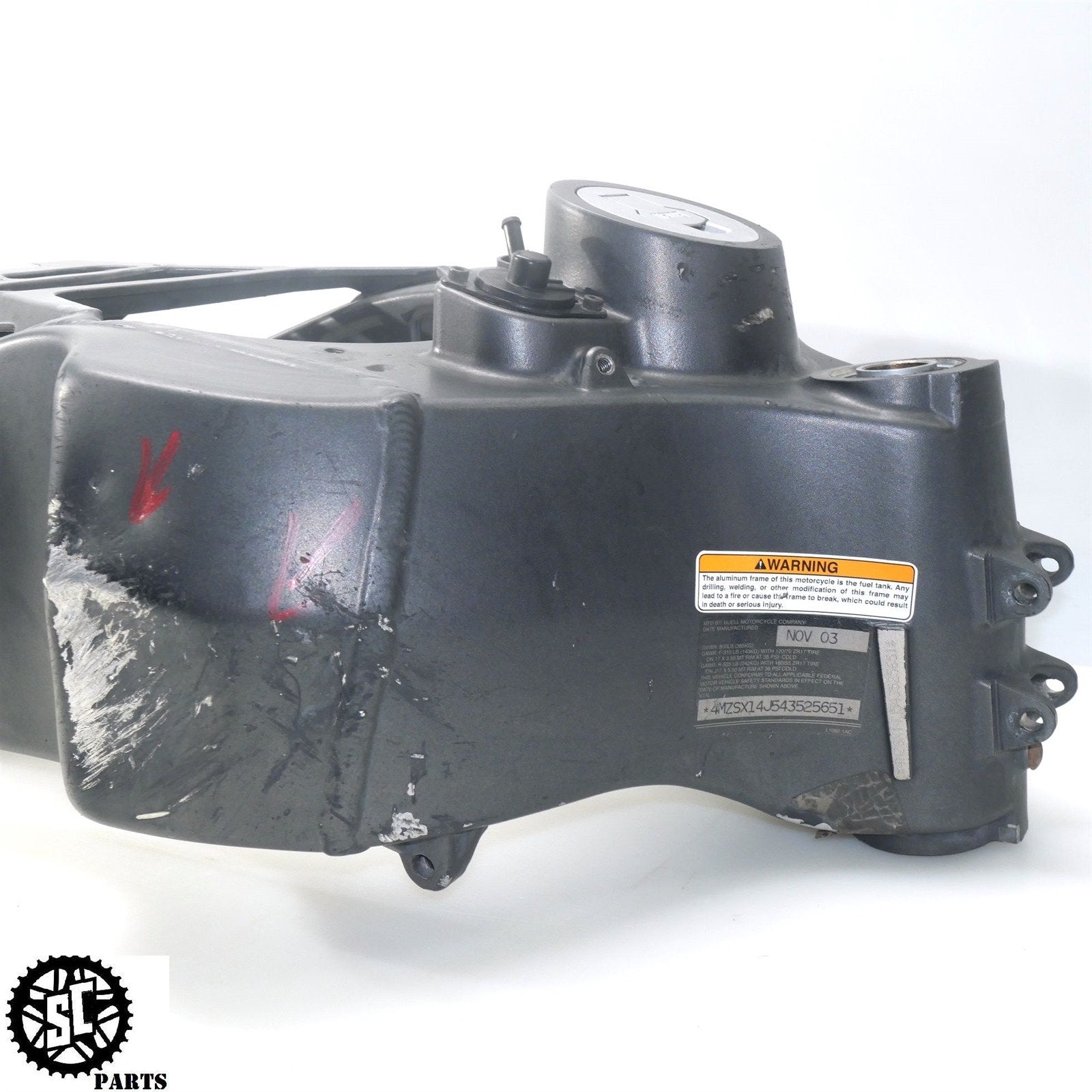 04 - 06 BUELL LIGHTNING XB12 FRAME CHASSIS *S* HB08 - SALVAGECYCLEPARTS