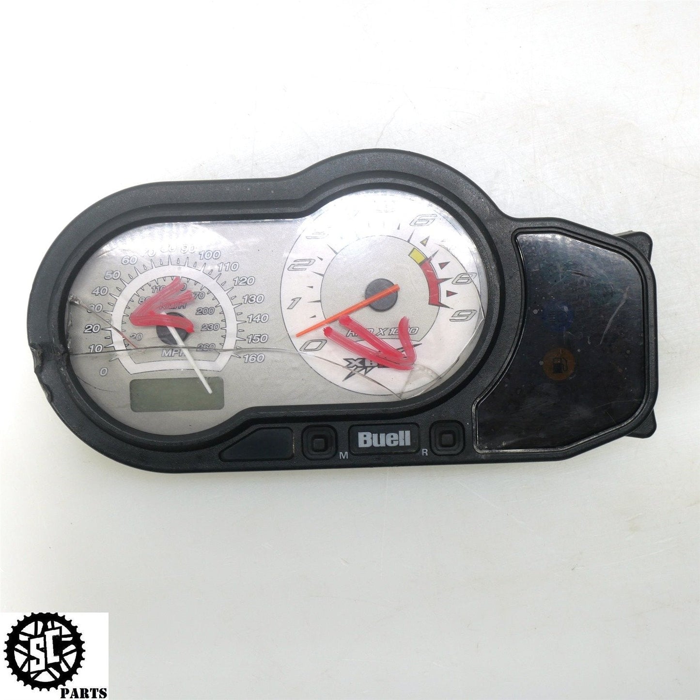 04 - 06 BUELL LIGHTNING XB12 SPEEDOMETER GAUGE CLUSTER SPEEDO 39K HB08 - SALVAGECYCLEPARTS