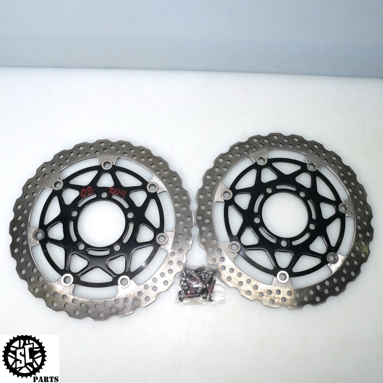 06 07 2008 - 2011 KAWASAKI ZX14 FRONT BRAKE ROTOR DISC 5K MILES K48 - SALVAGECYCLEPARTS