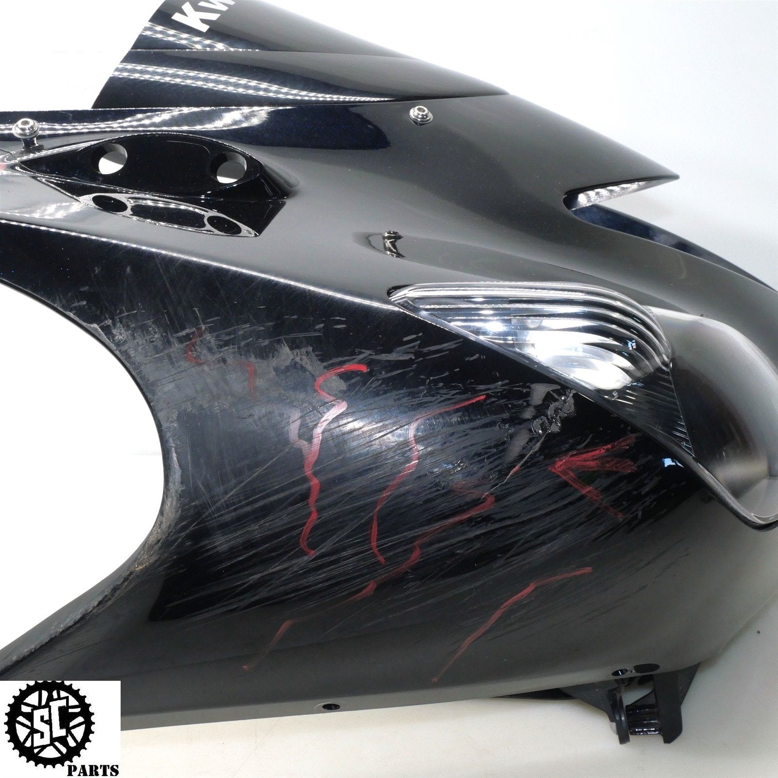 06 07 2008 - 2011 KAWASAKI ZX14 FRONT UPPER FAIRING OEM PLASTIC COWL K48 - SALVAGECYCLEPARTS